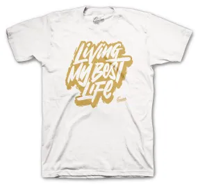 Air Max 90 Metallic Gold Shirt - Living Life - White