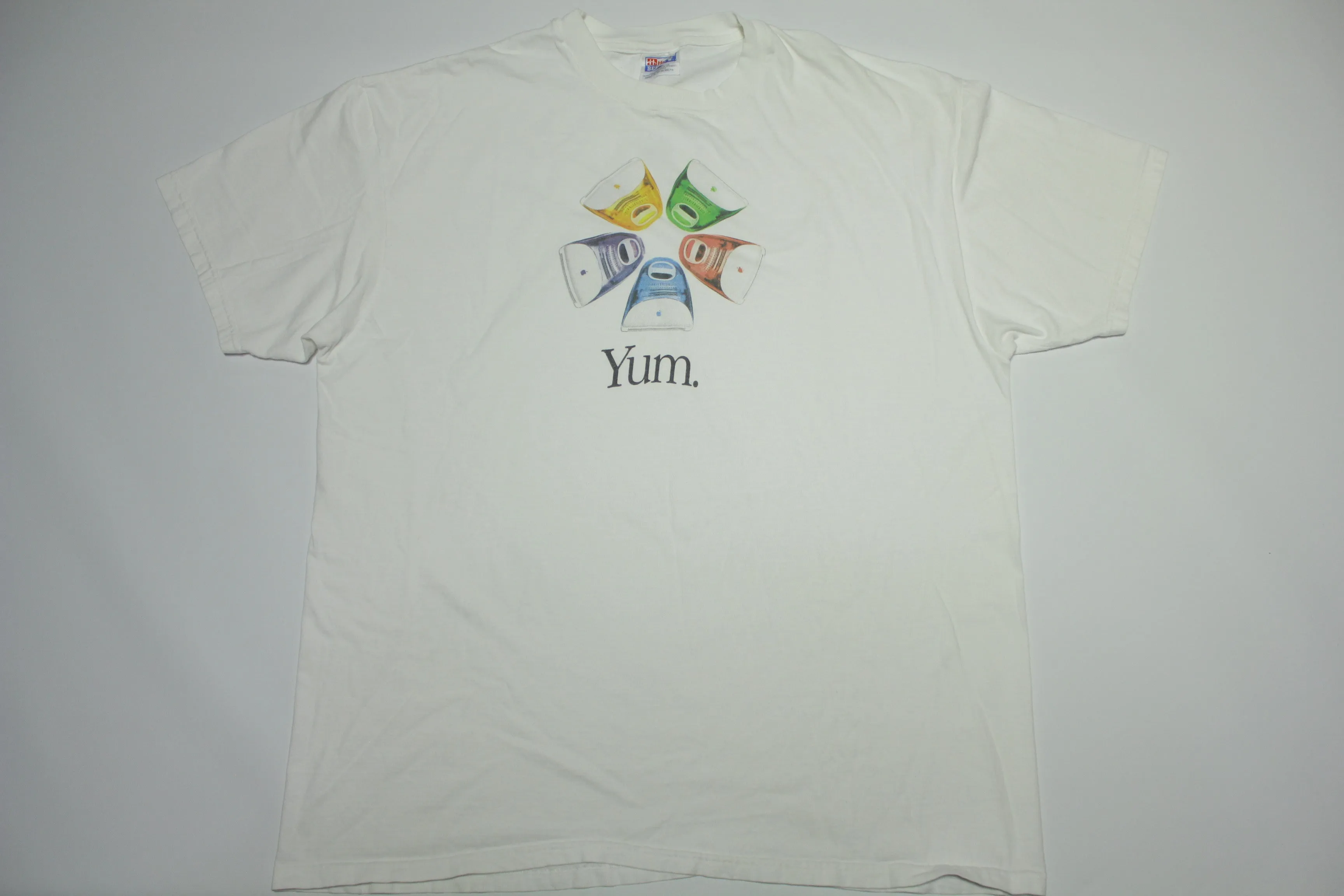 Apple Computers Yum 5 Flavors Think Different 1999 Vintage 90's Hanes Software T-Shirt