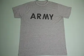 Army Heathered Gray Single Stitch Vintage 80's PT T-Shirt