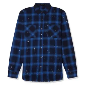 Azat Mard Blue Check Flannel Shirt