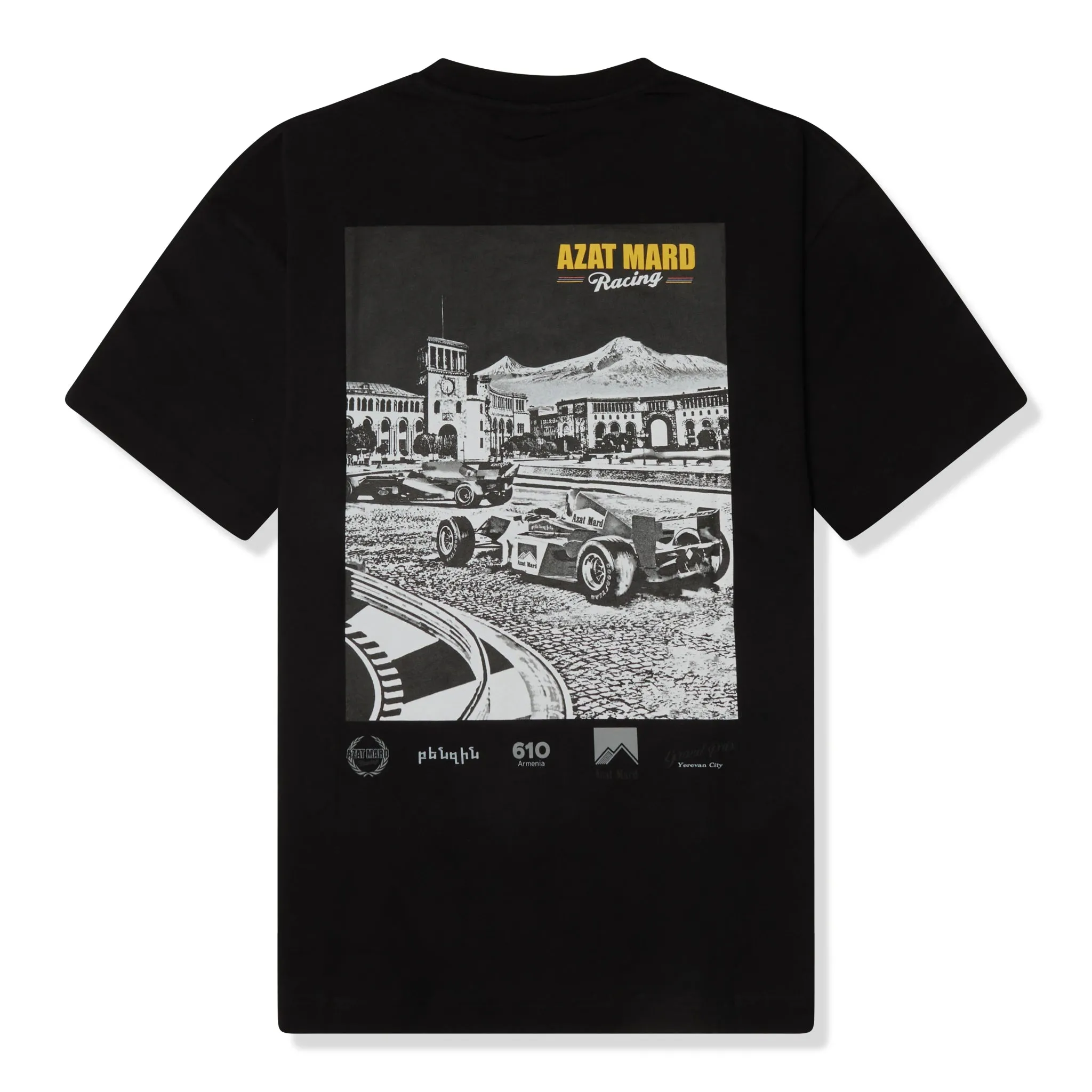 Azat Mard Yerevan Racing T-Shirt - Stylish Black Design for Racing Enthusiasts