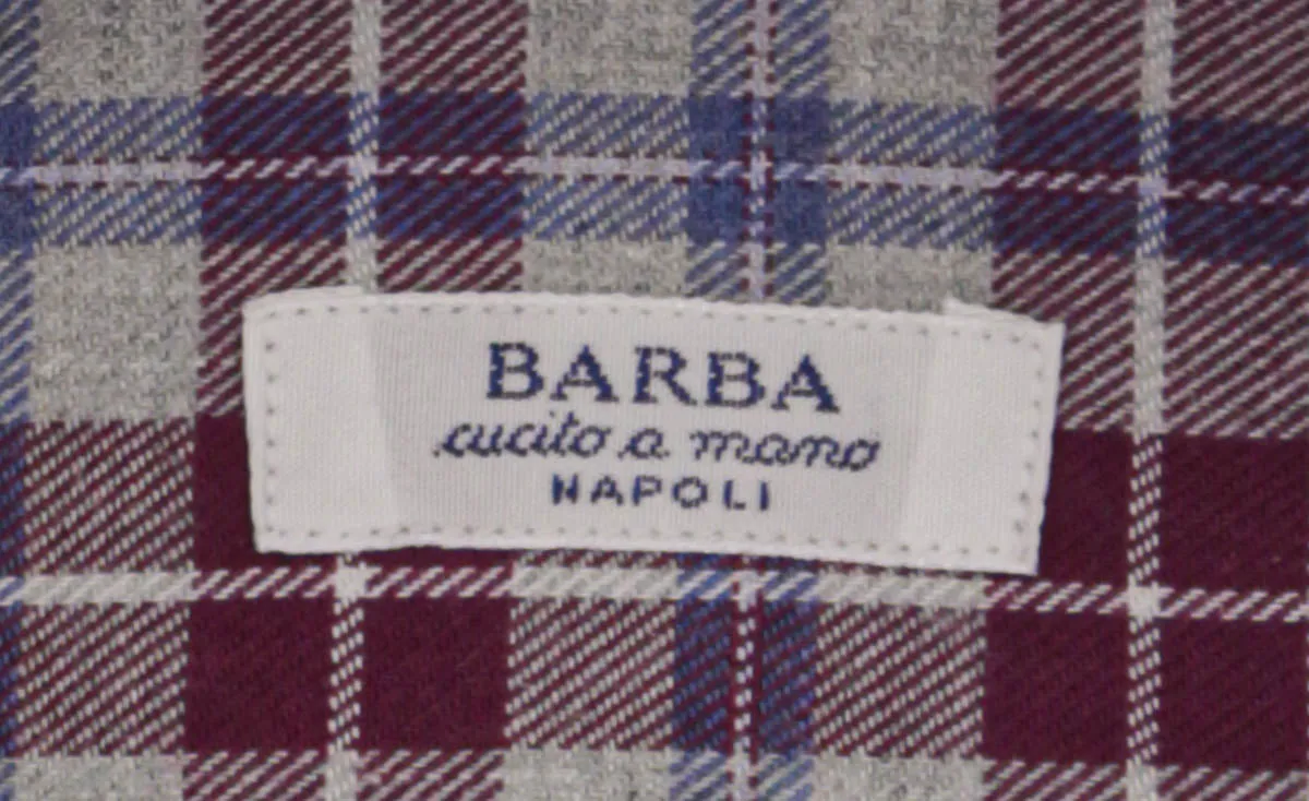 Barba Napoli Gray Shirt - Slim