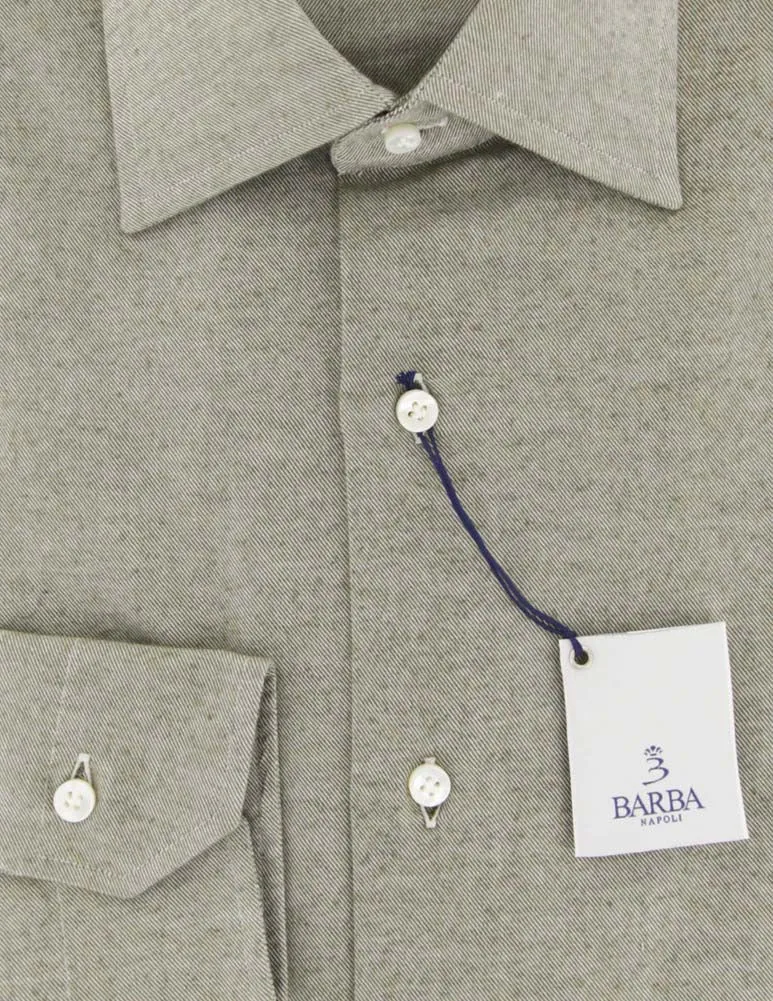 Barba Napoli Gray Shirt - Slim