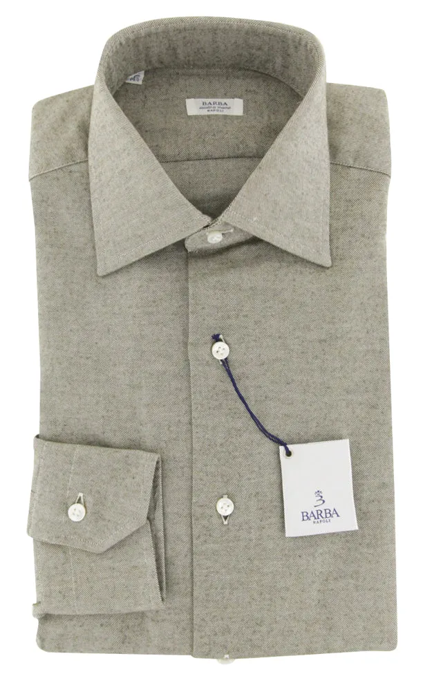 Barba Napoli Gray Shirt - Slim