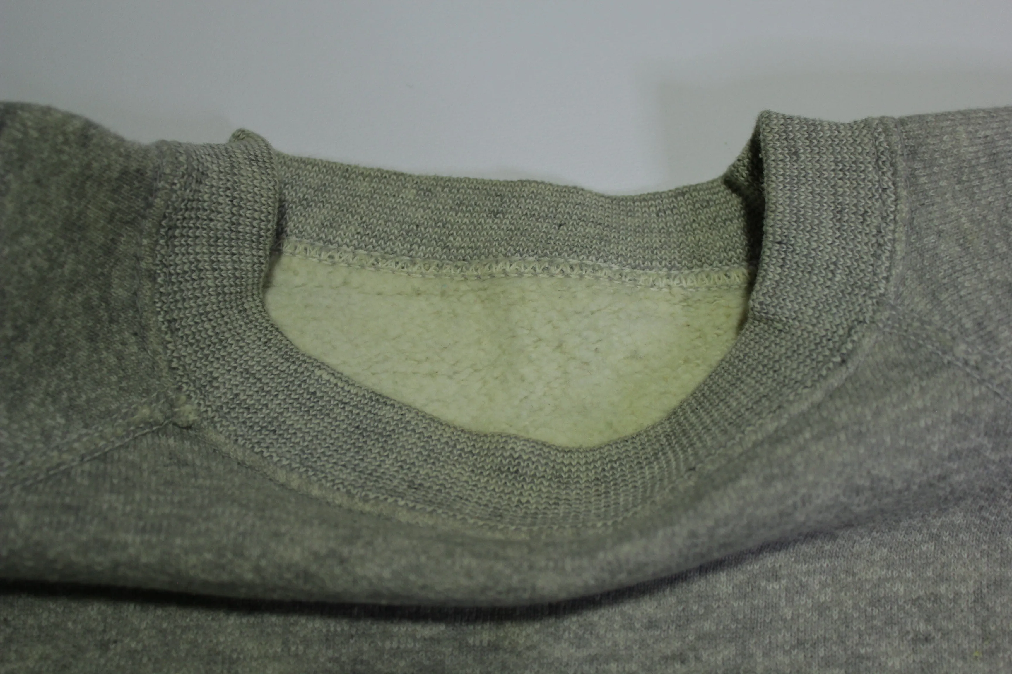 Blank Heathered Grey 60's Vintage Gusset Chain Stitched Crewneck Sweatshirt