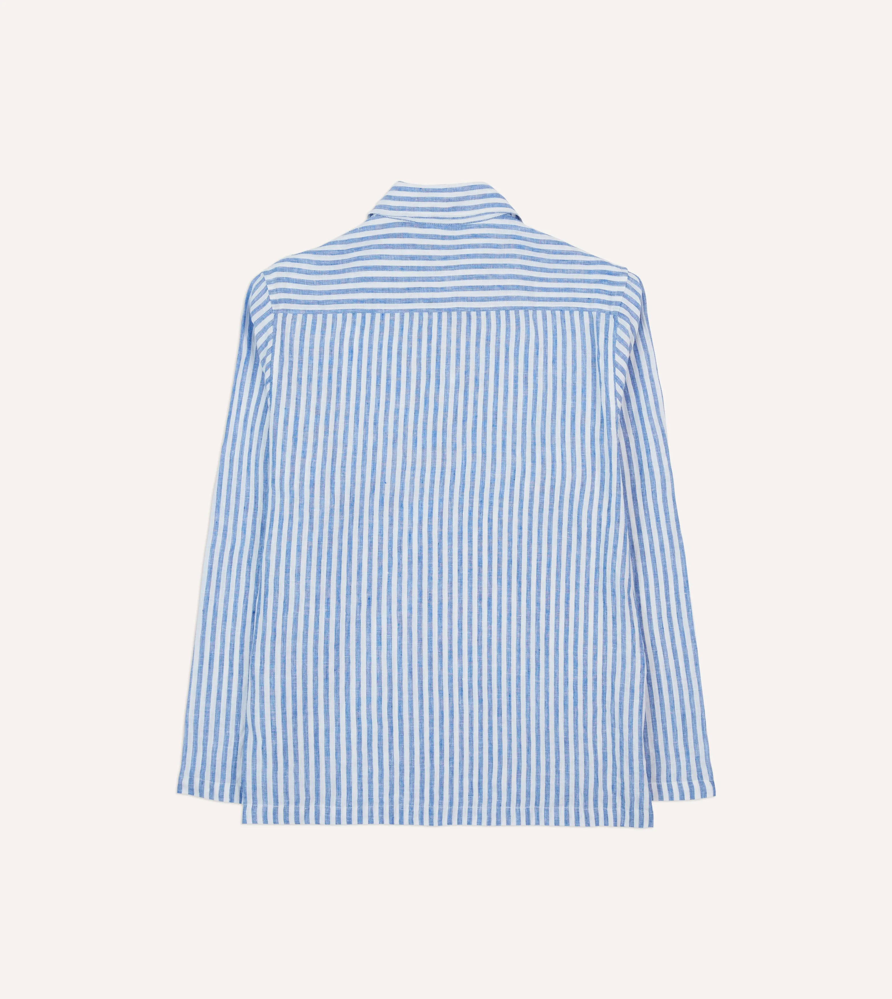 Blue Stripe Linen Smock Shirt