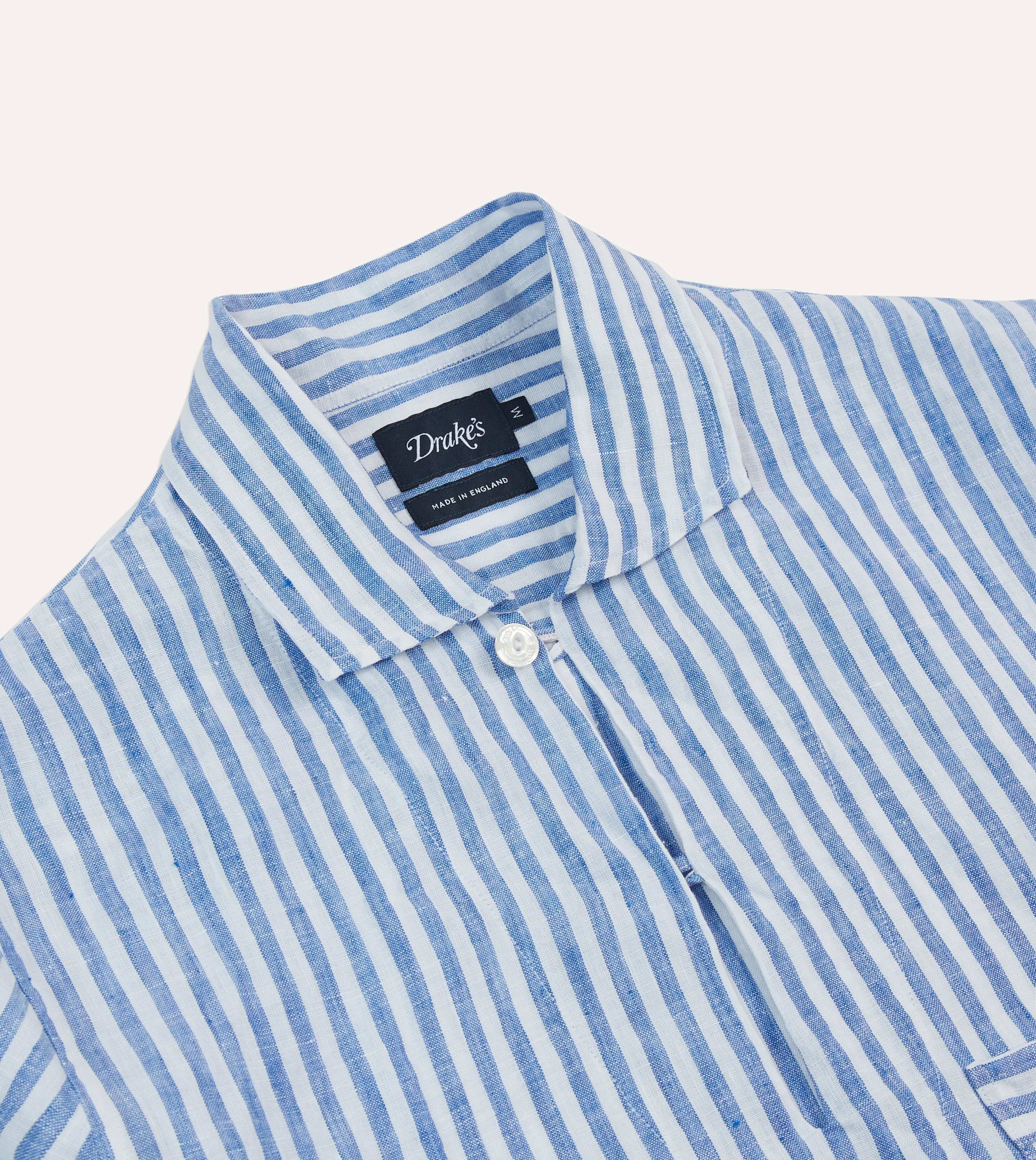 Blue Stripe Linen Smock Shirt