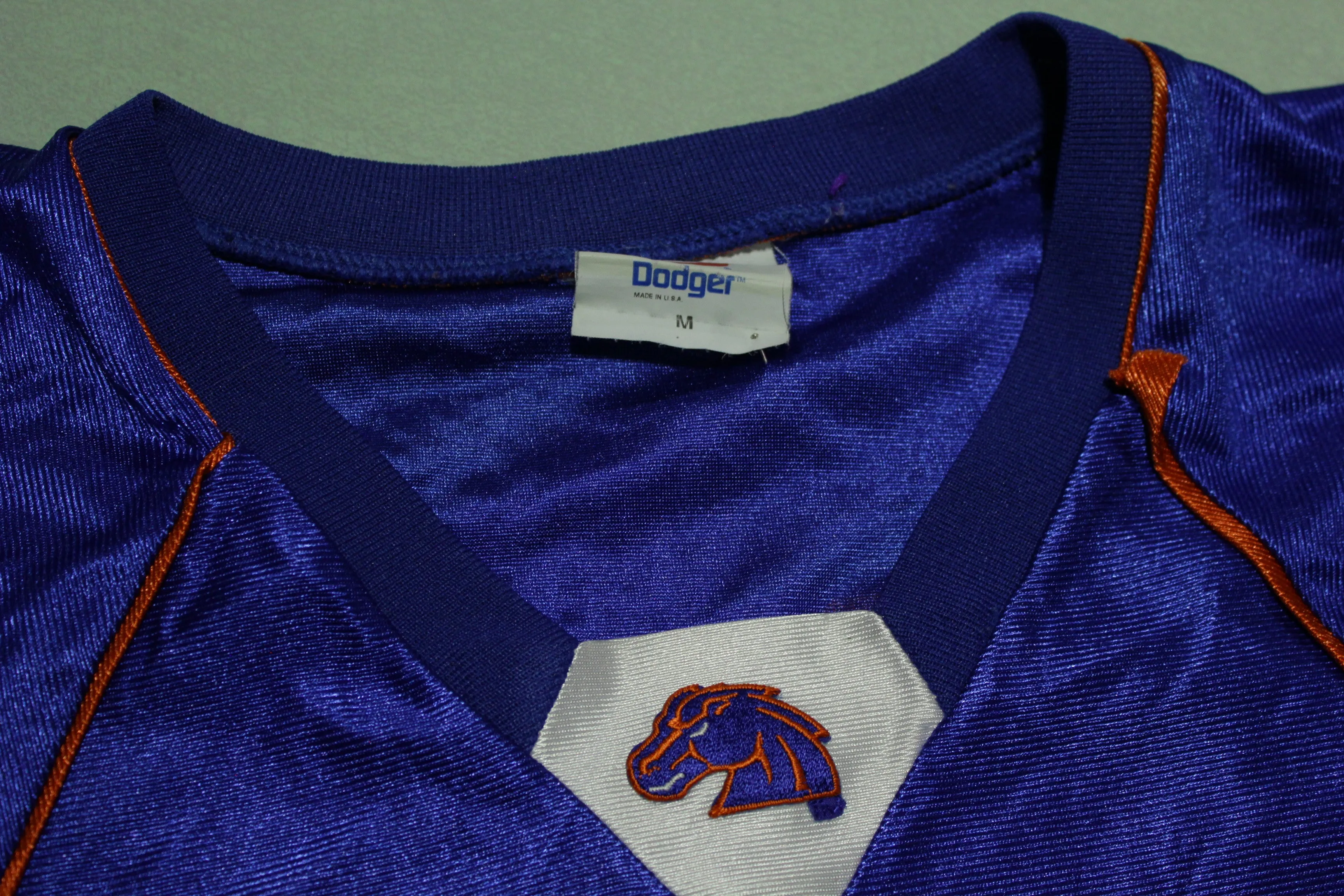 Boise State Vintage 90's Blue Orange Football Jersey 79 Made in USA