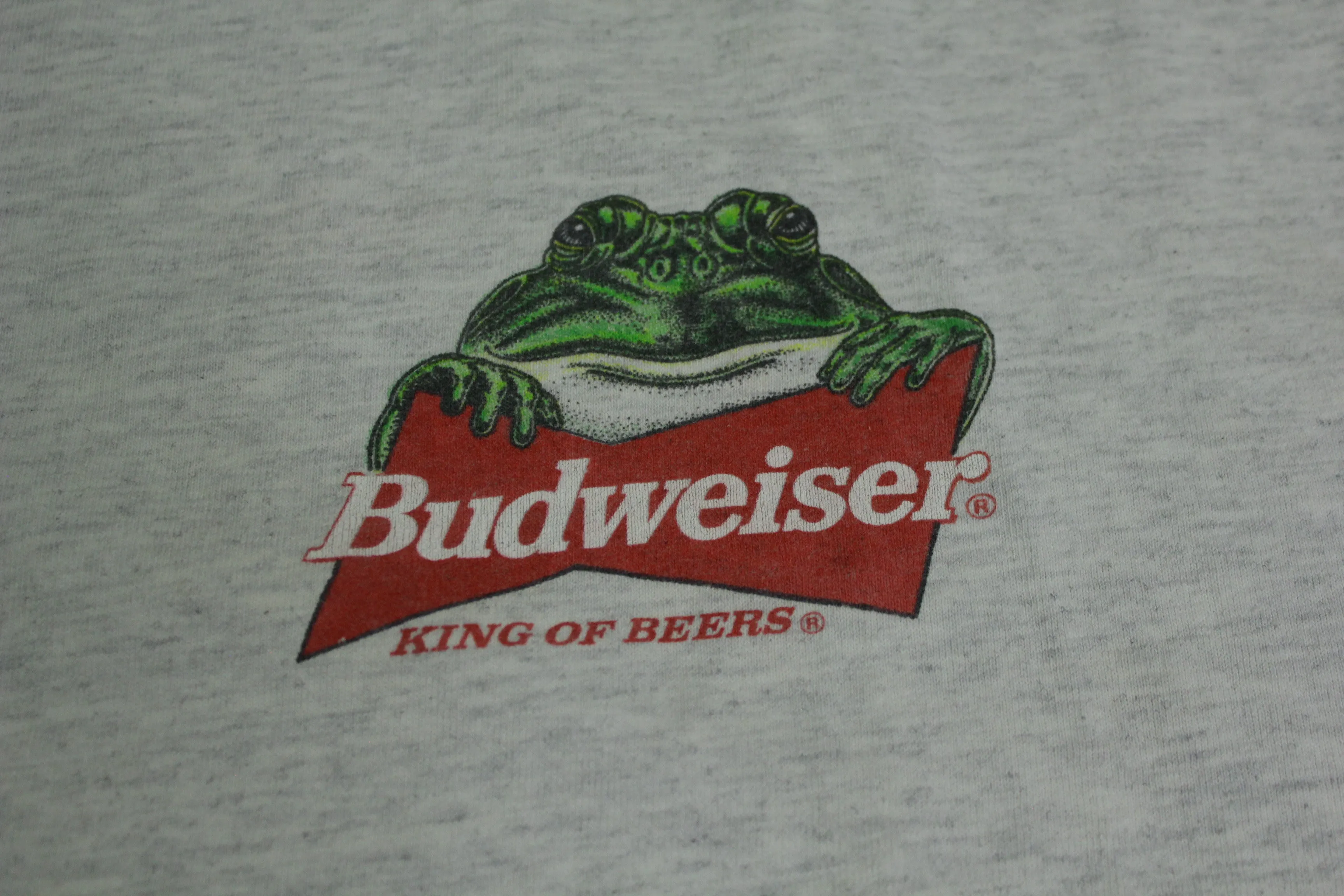 Budweiser King of Beers 1997 This Bud's For You Vintage 90's Toad On Tap T-Shirt