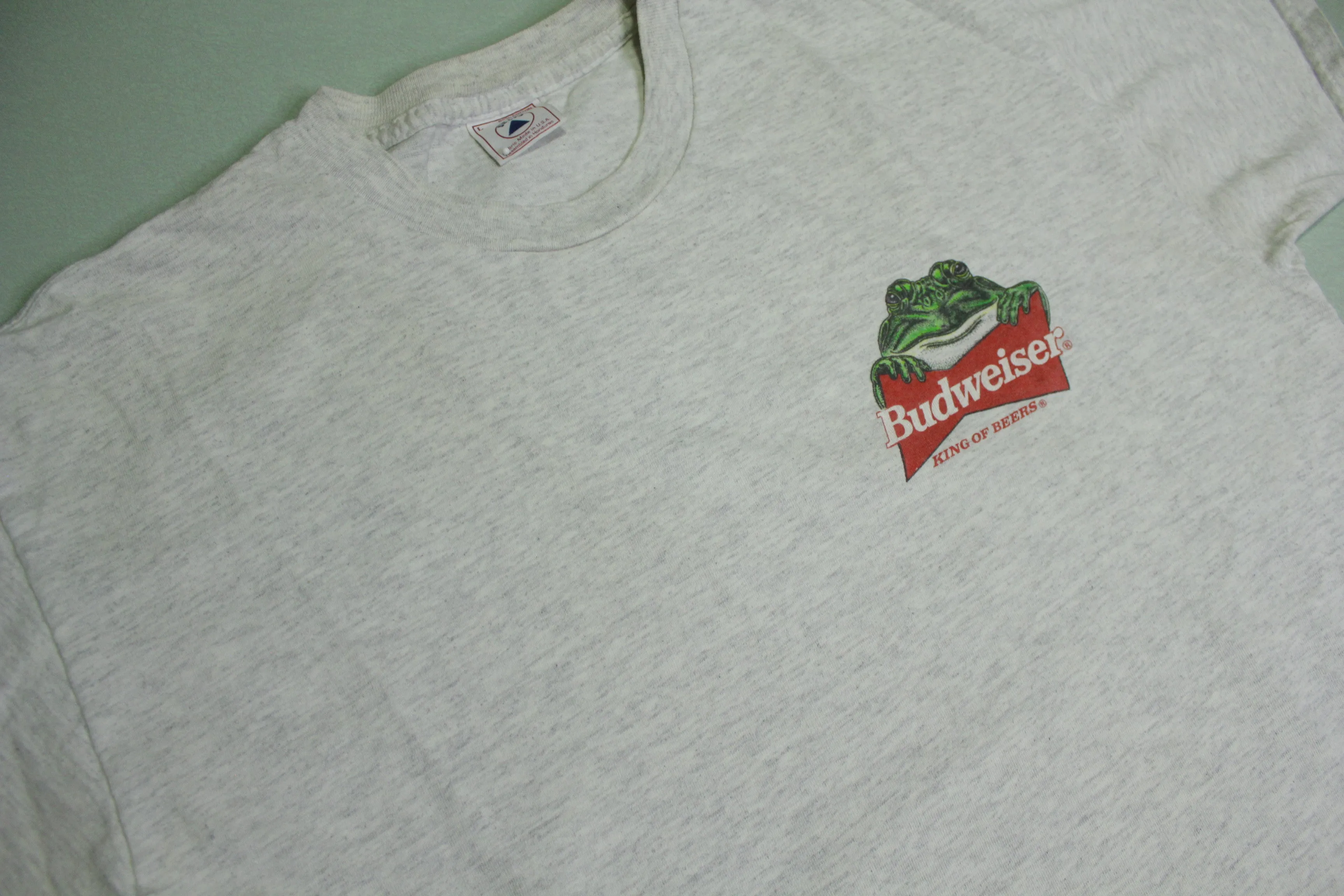 Budweiser King of Beers 1997 This Bud's For You Vintage 90's Toad On Tap T-Shirt