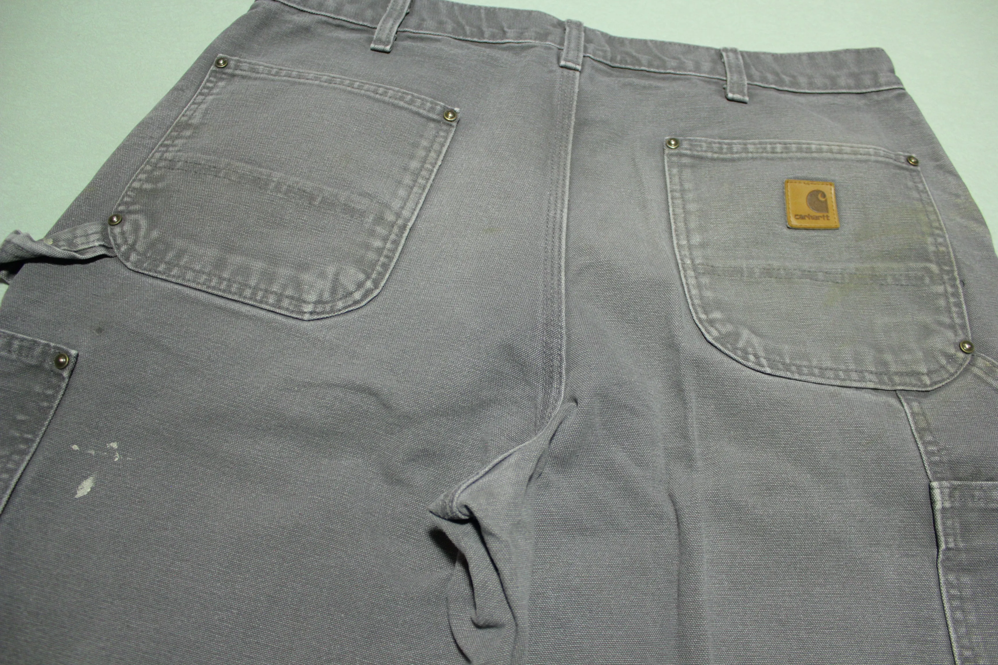 Carhartt B136 GVL Dungaree Fit Double Knee Carpenter Canvas Work Pants 34x29