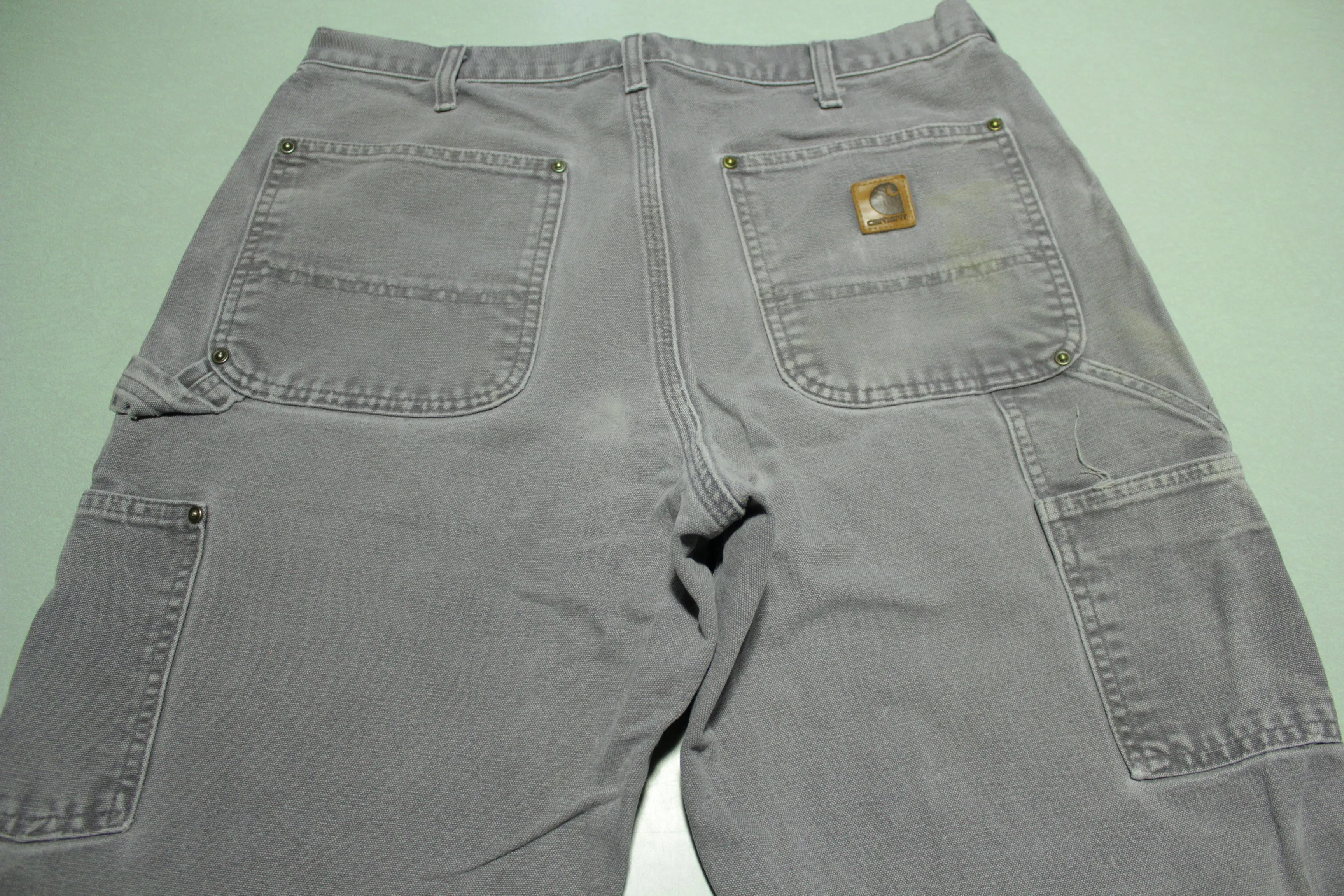 Carhartt B136 GVL Gray 32x31 Double Knee Construction Work Pants