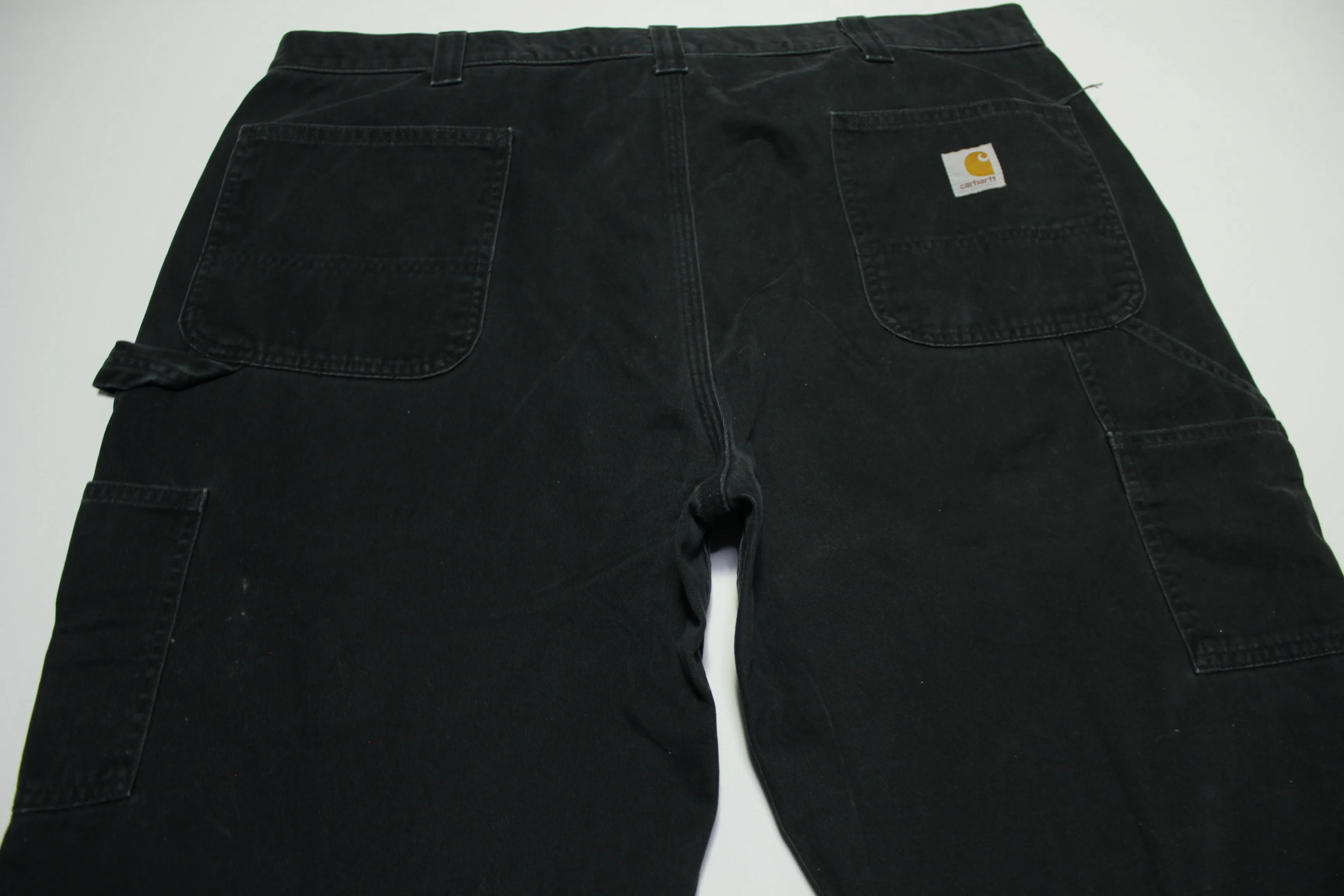 Carhartt B324 BLK Washed Twill Cargo Construction Work Pants