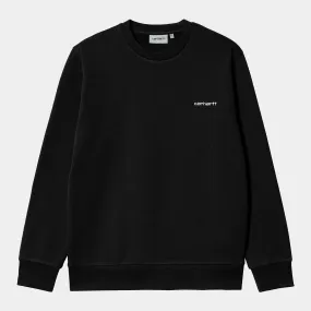 Carhartt WIP Script Embroidery Sweat Black