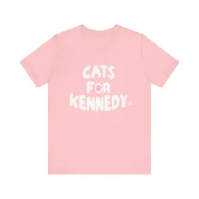 Cats for Kennedy Unisex Tee Pink