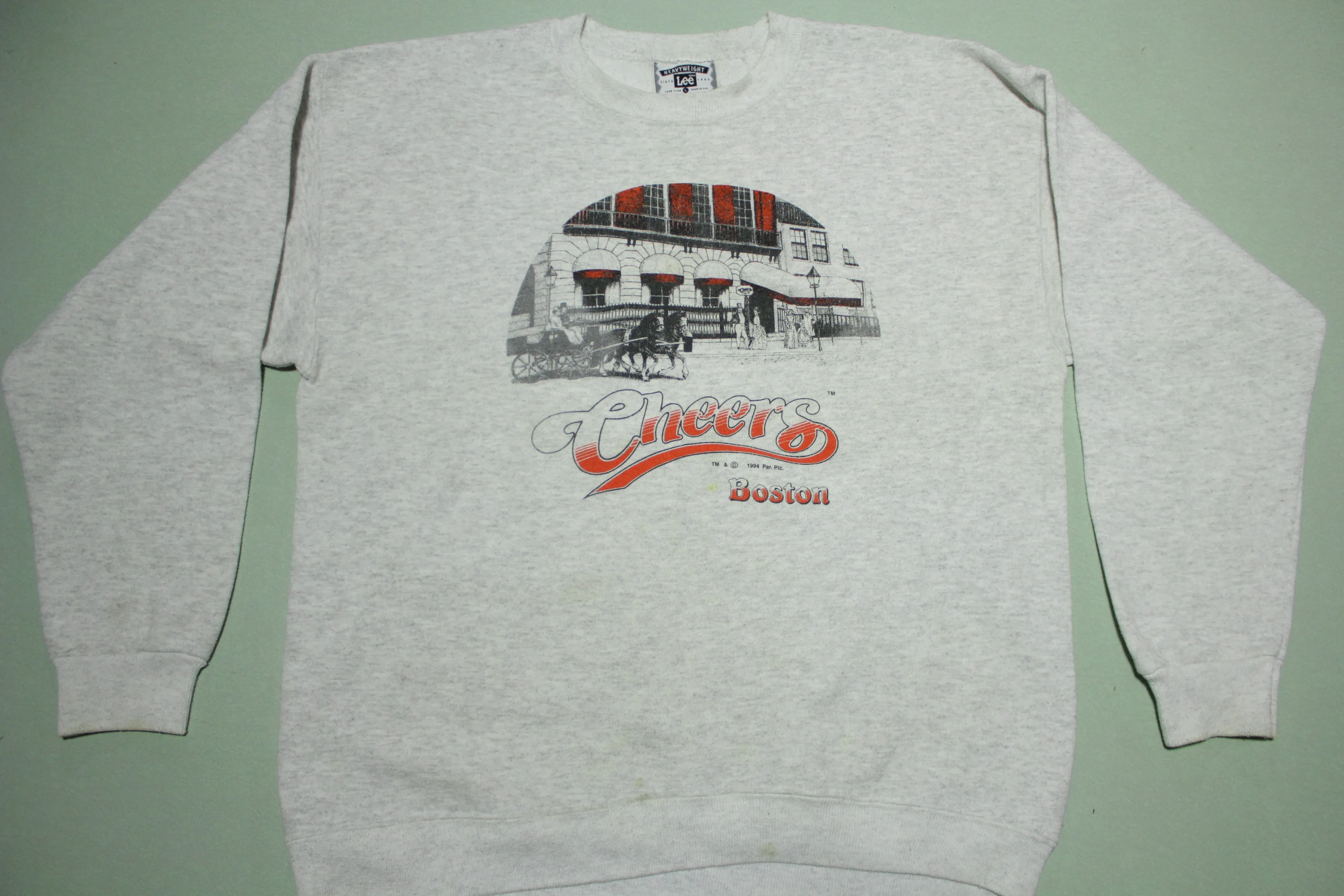 Cheers Boston 1994 Vintage 90's Lee Movie Promo Ted Danson Crewneck Sweatshirt