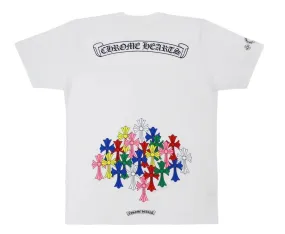 CHROME HEARTS MULTICOLOR SCRIPT CROSS T-SHIRT WHITE