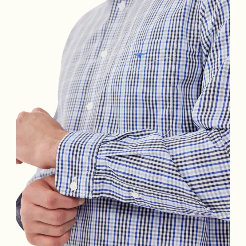 Collins Shirt - Check - Navy, Blue & White