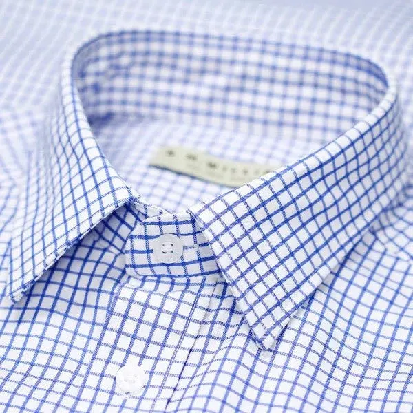 Collins Shirt - Check - White/Blue