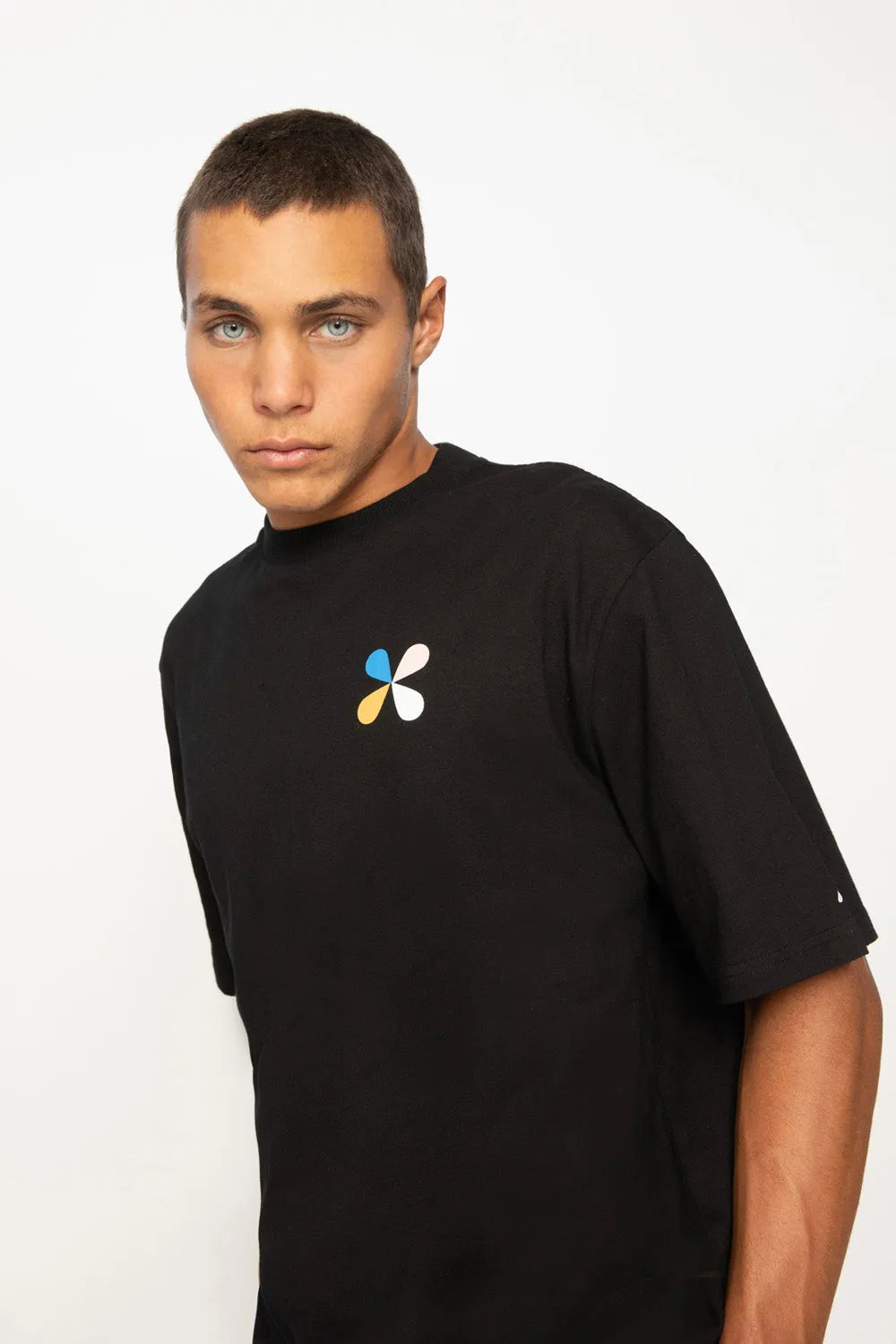 Conrad Geo Box Tee - Black