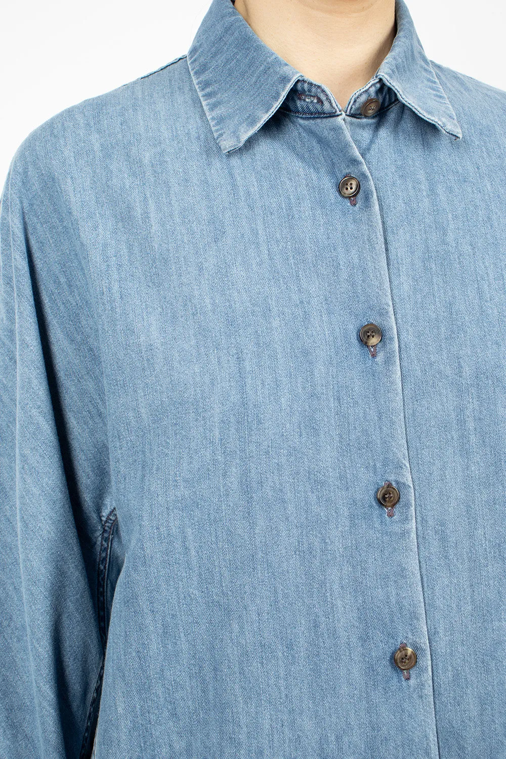 Denim Cocoon Shirt Light Blue