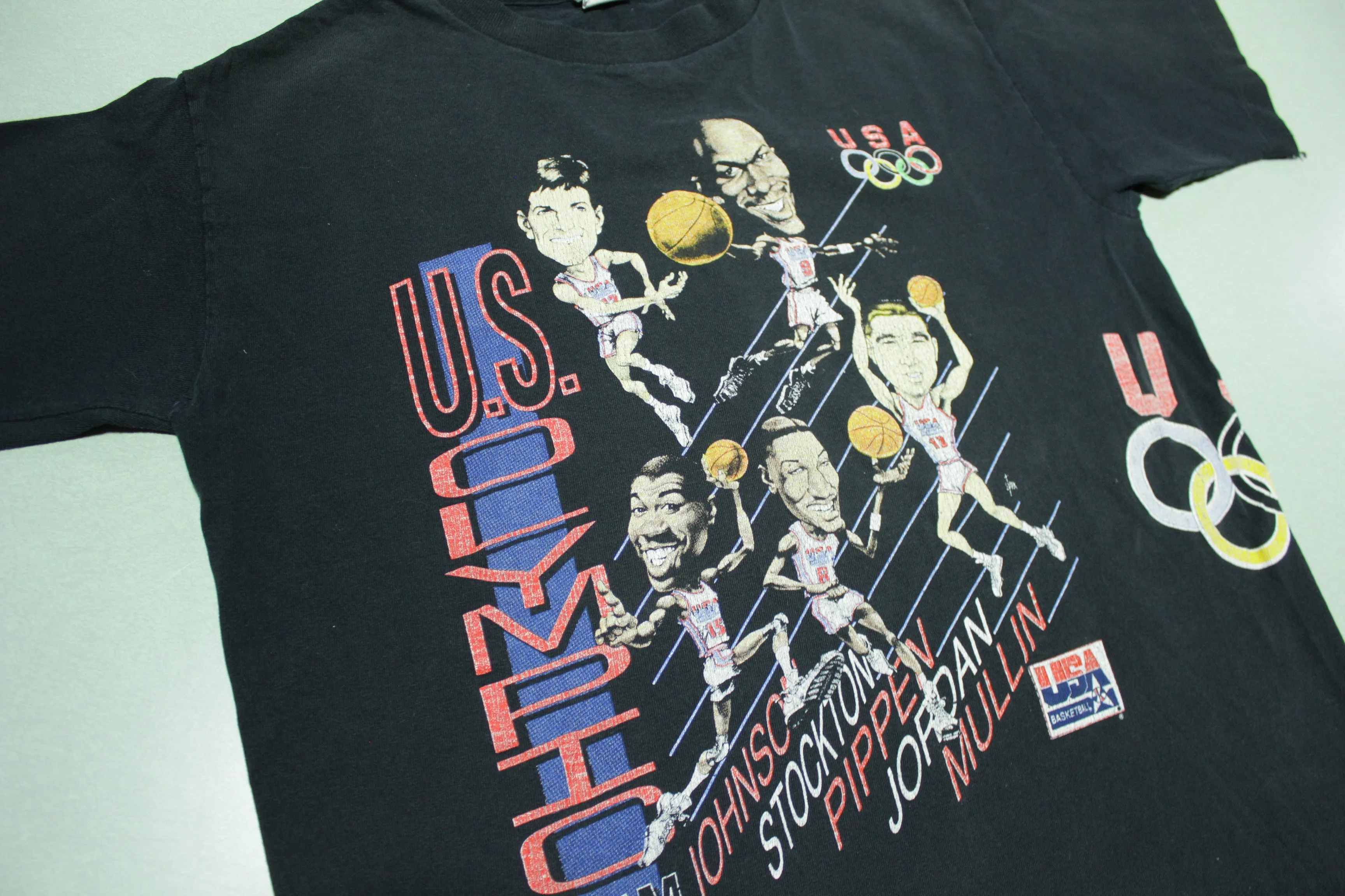 Dream Team U.S. 1992 Olympics Jordan Bird Barkley Magic Robinson Vintage T-Shirt