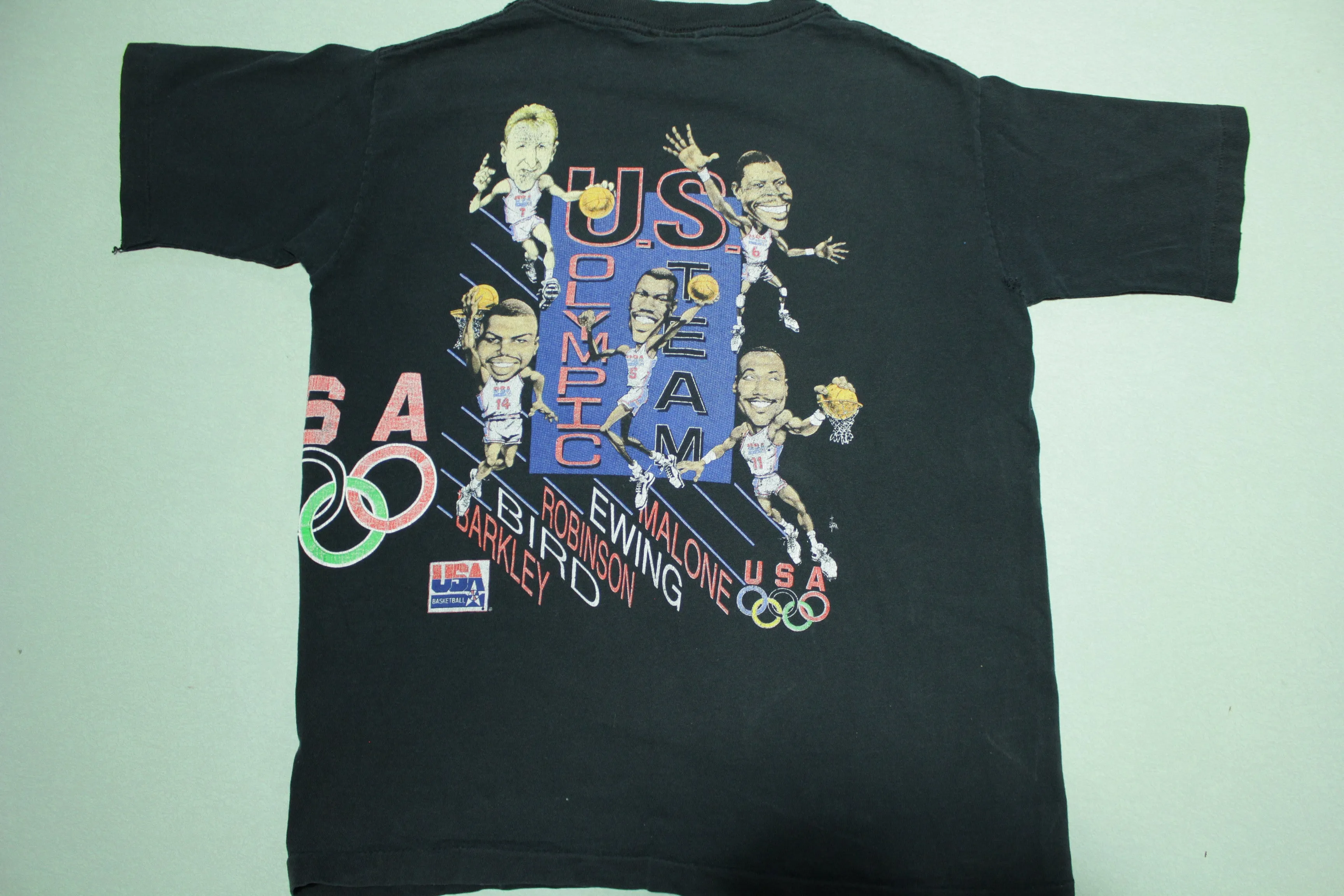 Dream Team U.S. 1992 Olympics Jordan Bird Barkley Magic Robinson Vintage T-Shirt