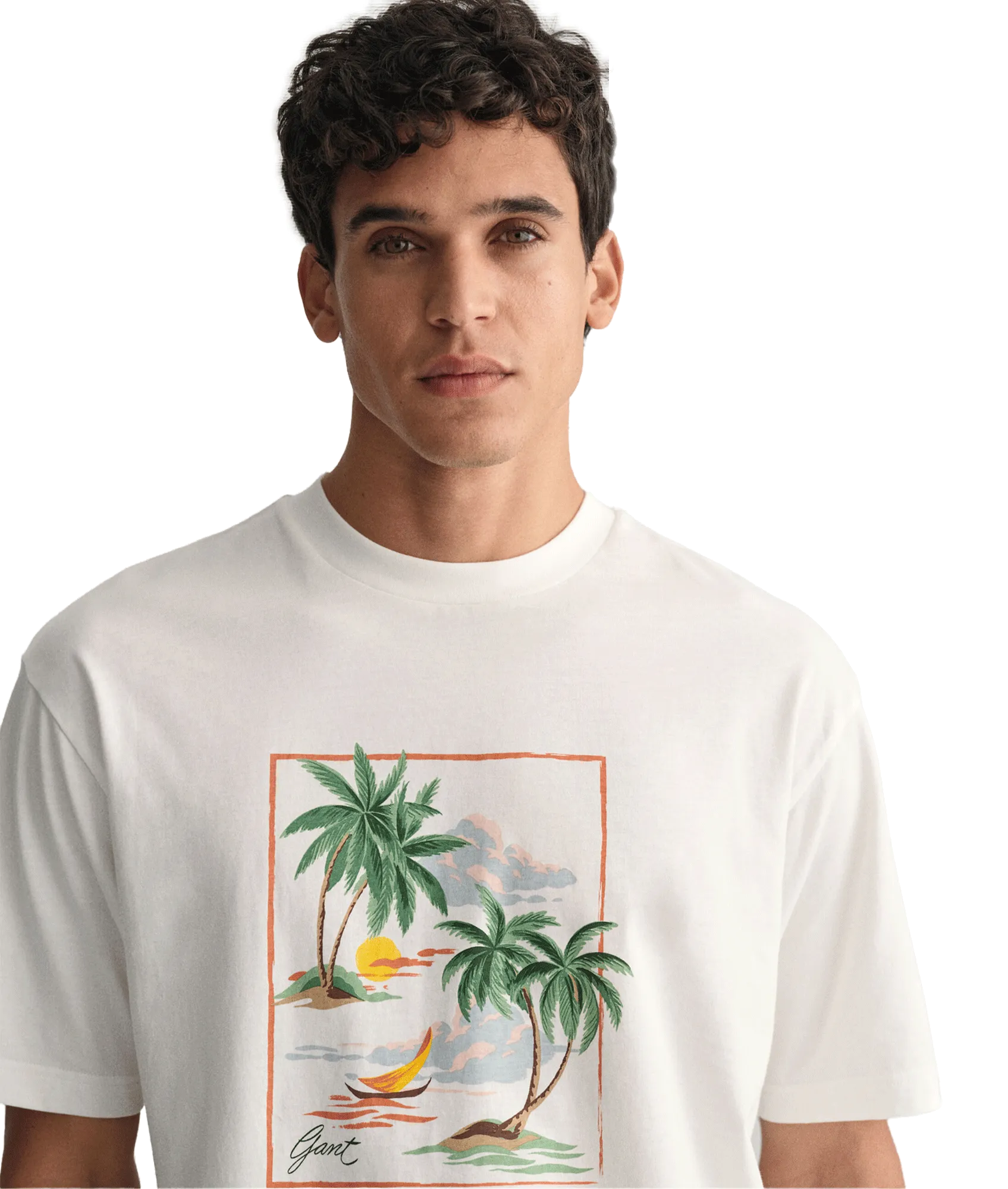 Hawaiian Print T-shirt - White