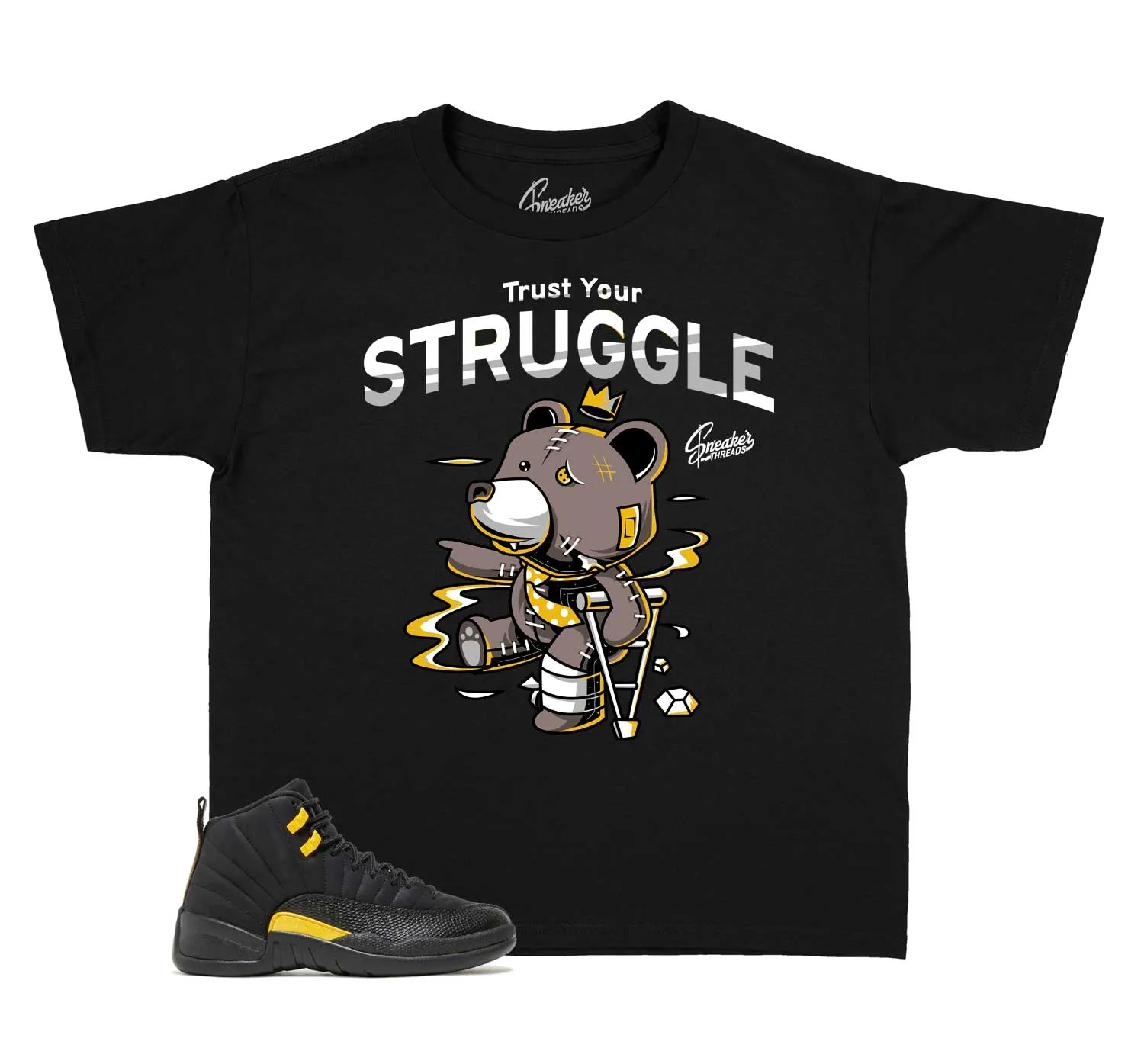 Kids Black Taxi 12 Shirt - Trust Your struggle - Black