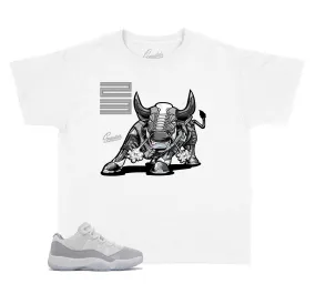 Kids Cement Grey 11 Shirt - Bull - White