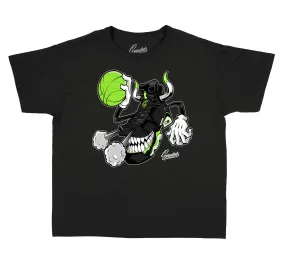 Kids Electric Green 6 Shirt - Fly Kicks - Black