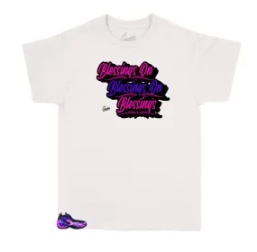 Kid's Foam Purple Camo Shirt - Blessings - White