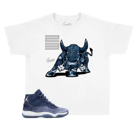 Kids Midnight Navy 11 Shirt - Icy Bull - White