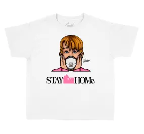 Kids Pinksicle 8 Shirt - Stay Home - White