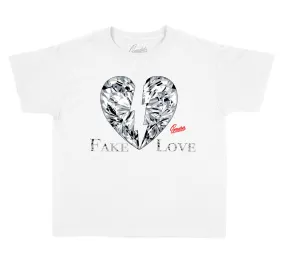 Kids Tech Grey 4 Shirt - Love - White