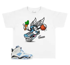 Kids University Blue 6 Shirt - Fly Kicks - White