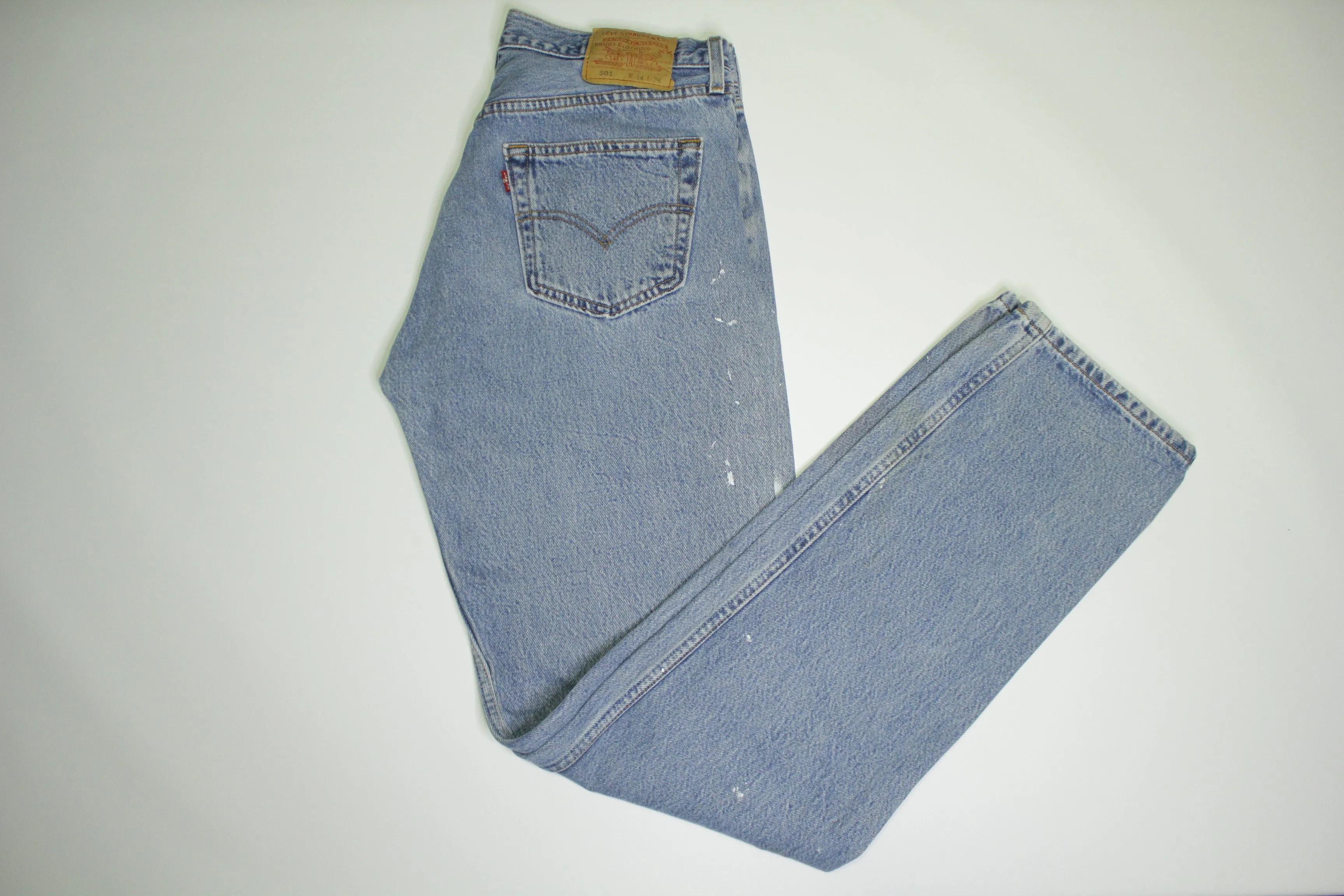 Levis 501 Red Tab Vintage 90's Blue Denim Grunge Rocker Jeans