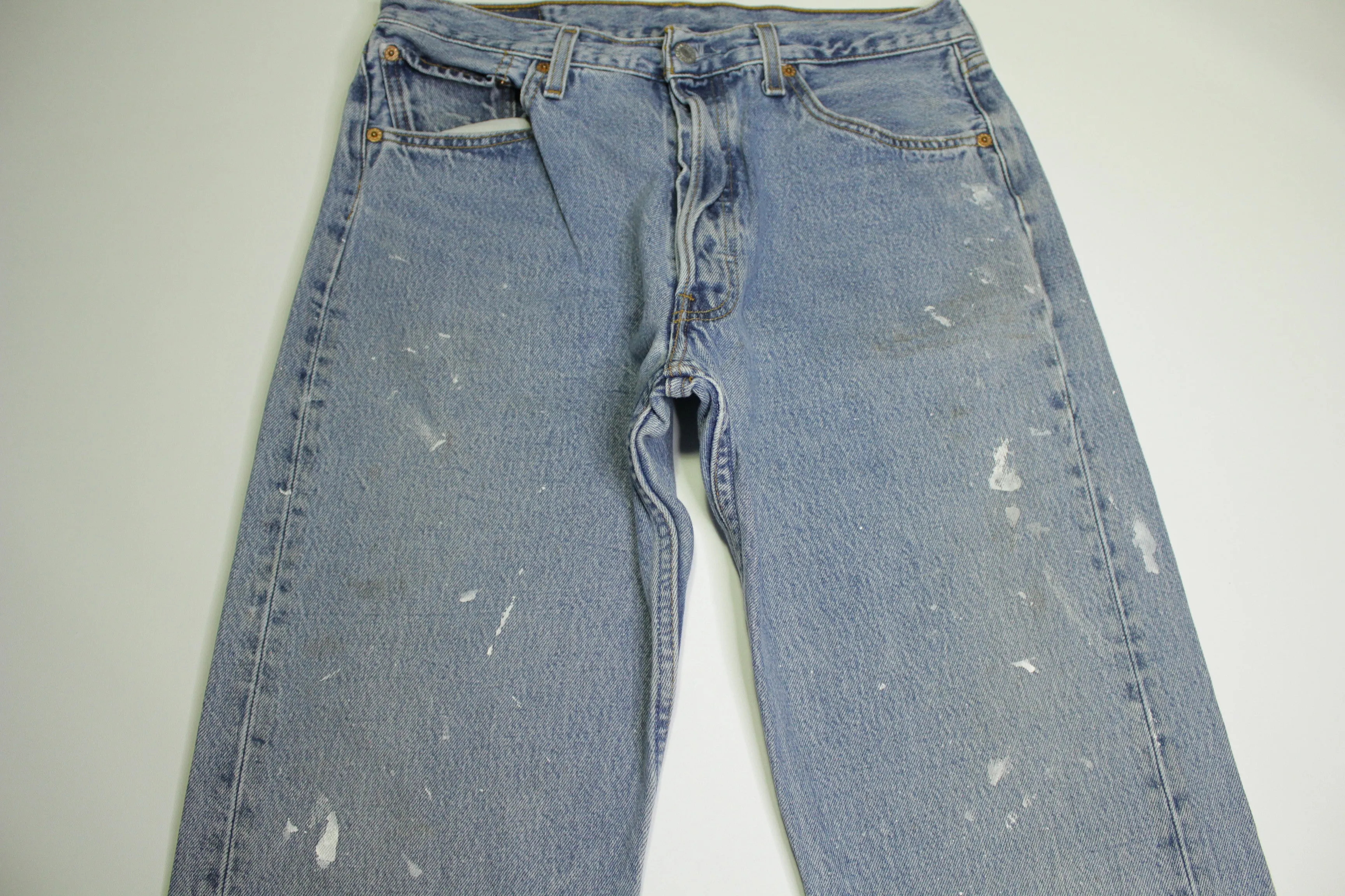 Levis 501 Red Tab Vintage 90's Blue Denim Grunge Rocker Jeans