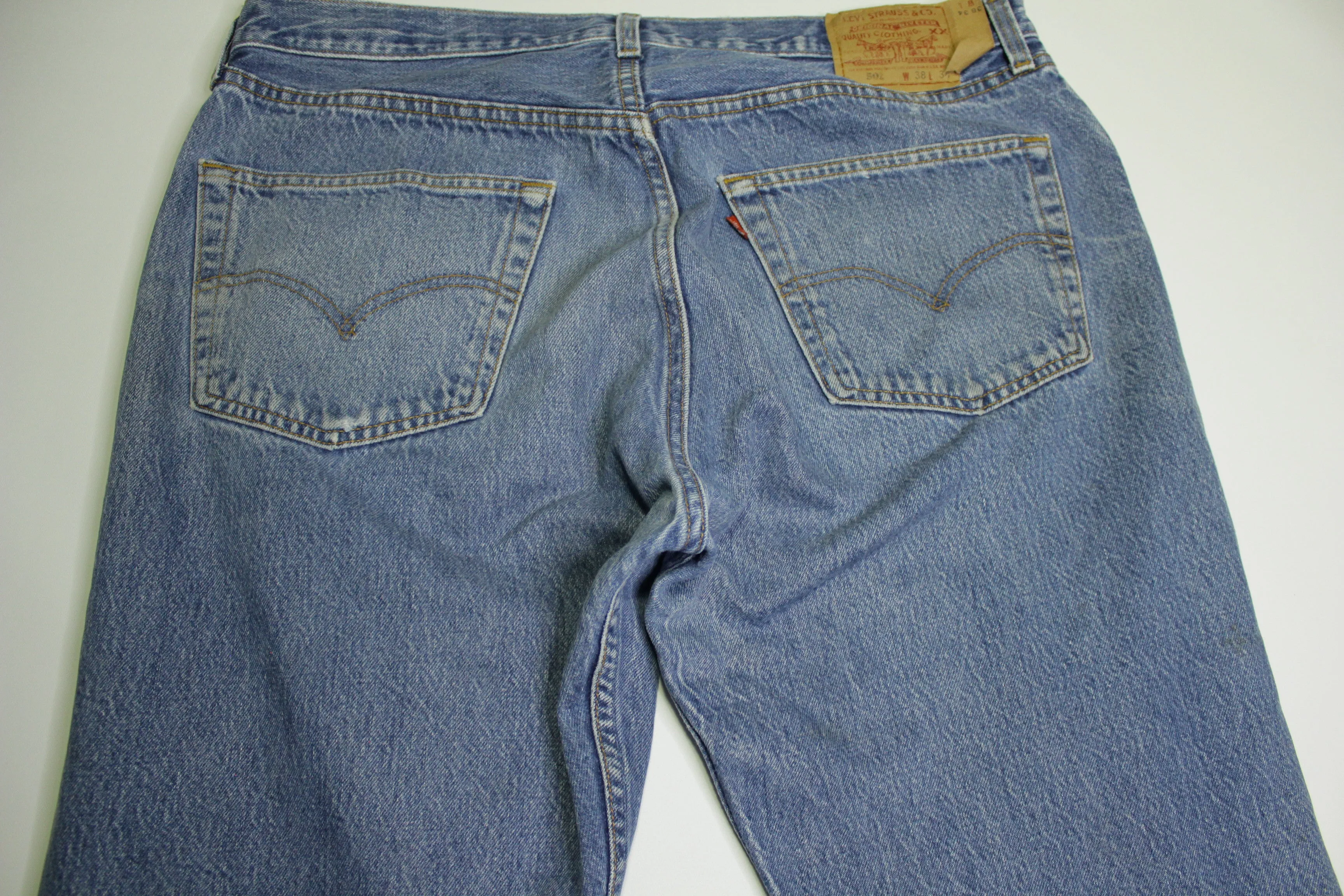 Levis 501 Red Tab Vintage 90's Made in USA Blue Denim Grunge Rocker Jeans