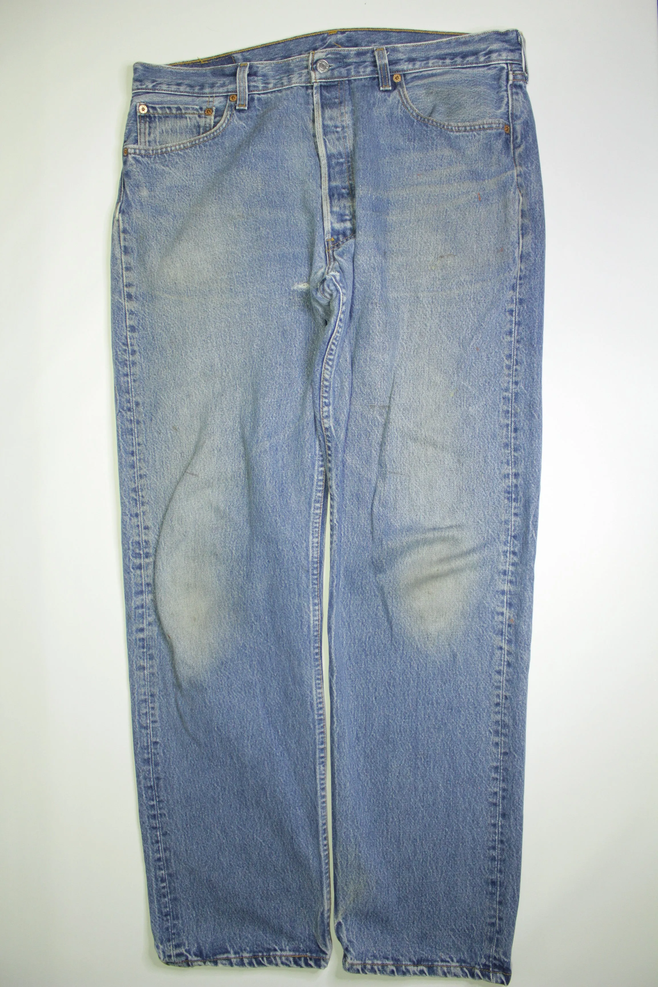 Levis 501 Red Tab Vintage 90's Made in USA Blue Denim Grunge Rocker Jeans