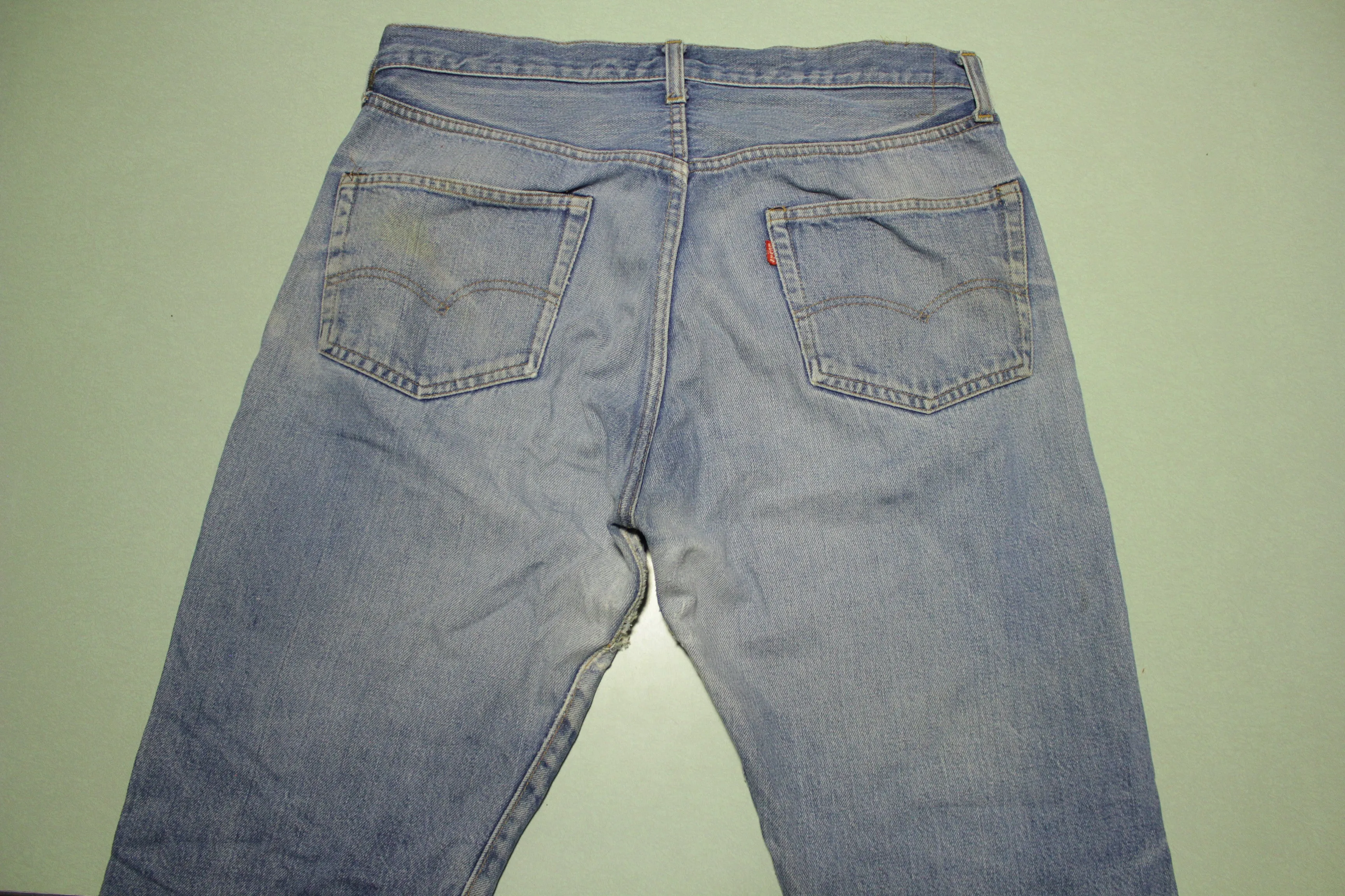 Levis 501 Selvedge Black Bar Tack #6 Stamp Vintage Redline Denim altered Blue Jeans