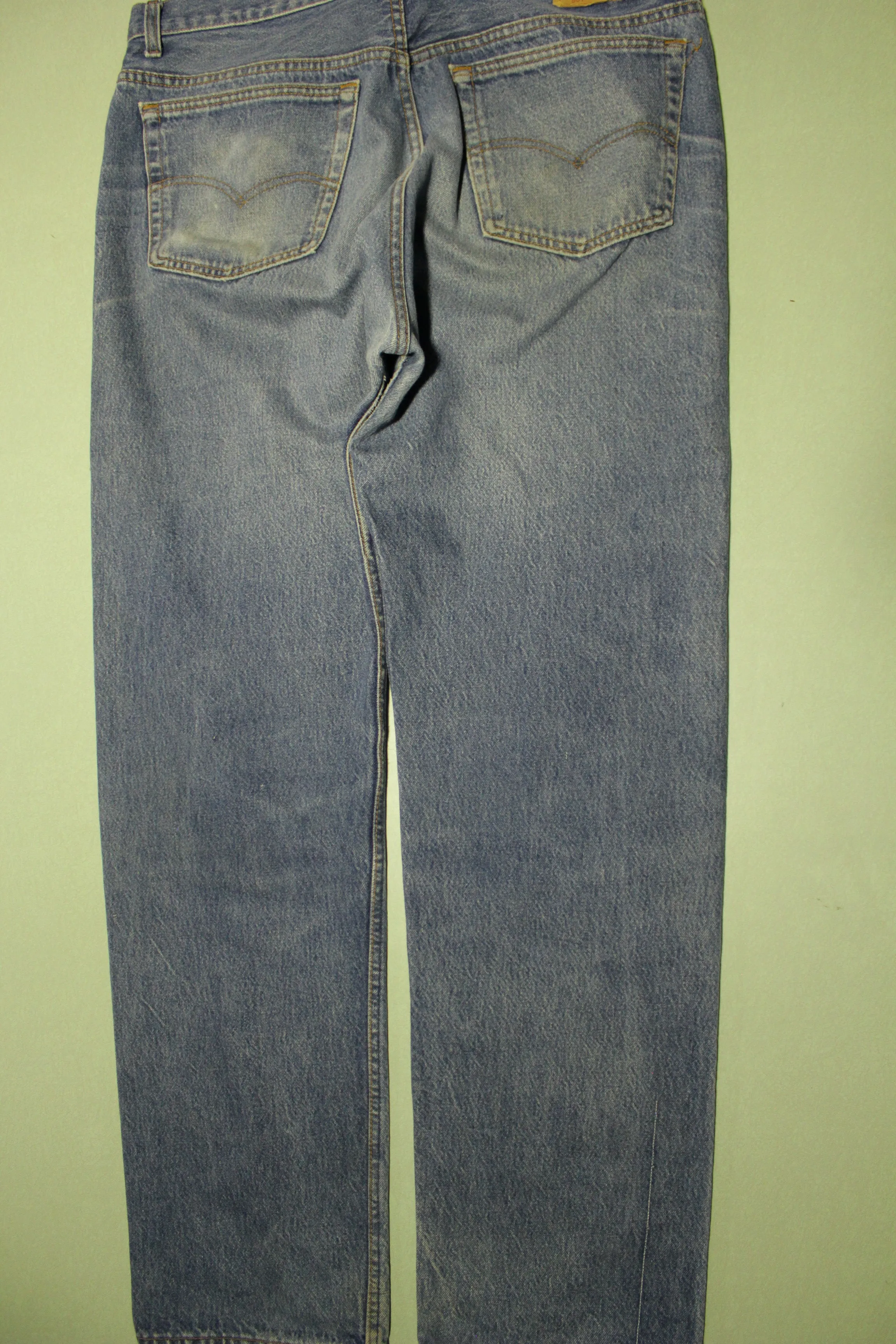 Levis 80s 501 Straight Leg Button Fly Jeans. Vintage Grunge Punk Made in USA 38x33