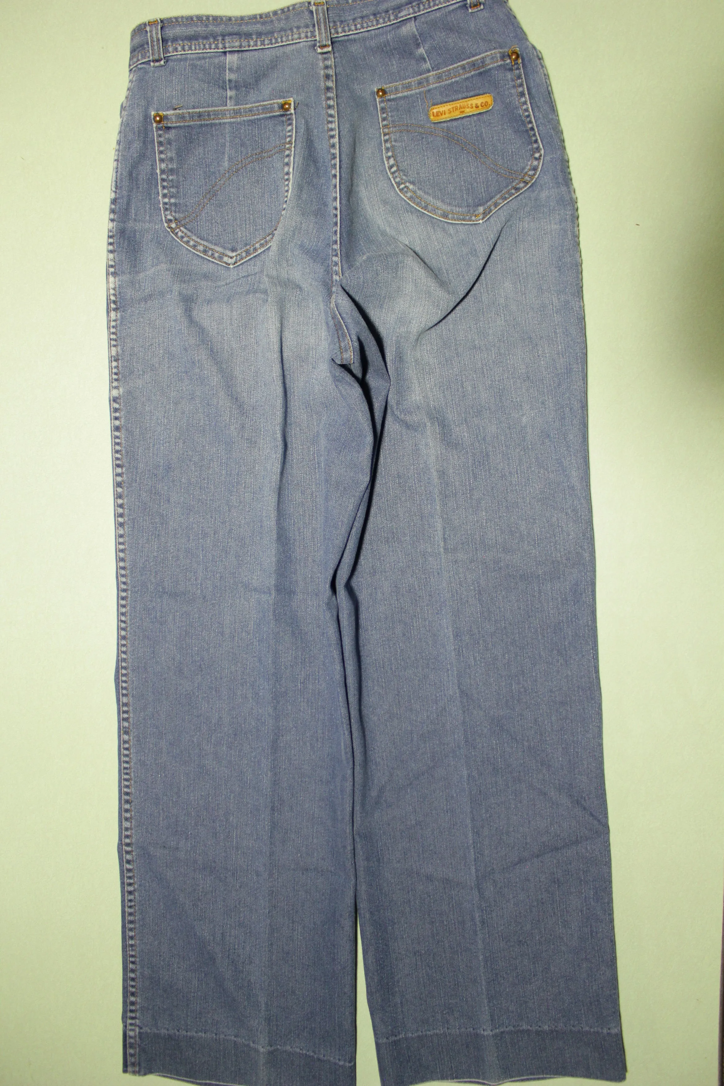 Levis Vintage 80's Strauss & Co. Leather Patch Faded Denim Jeans