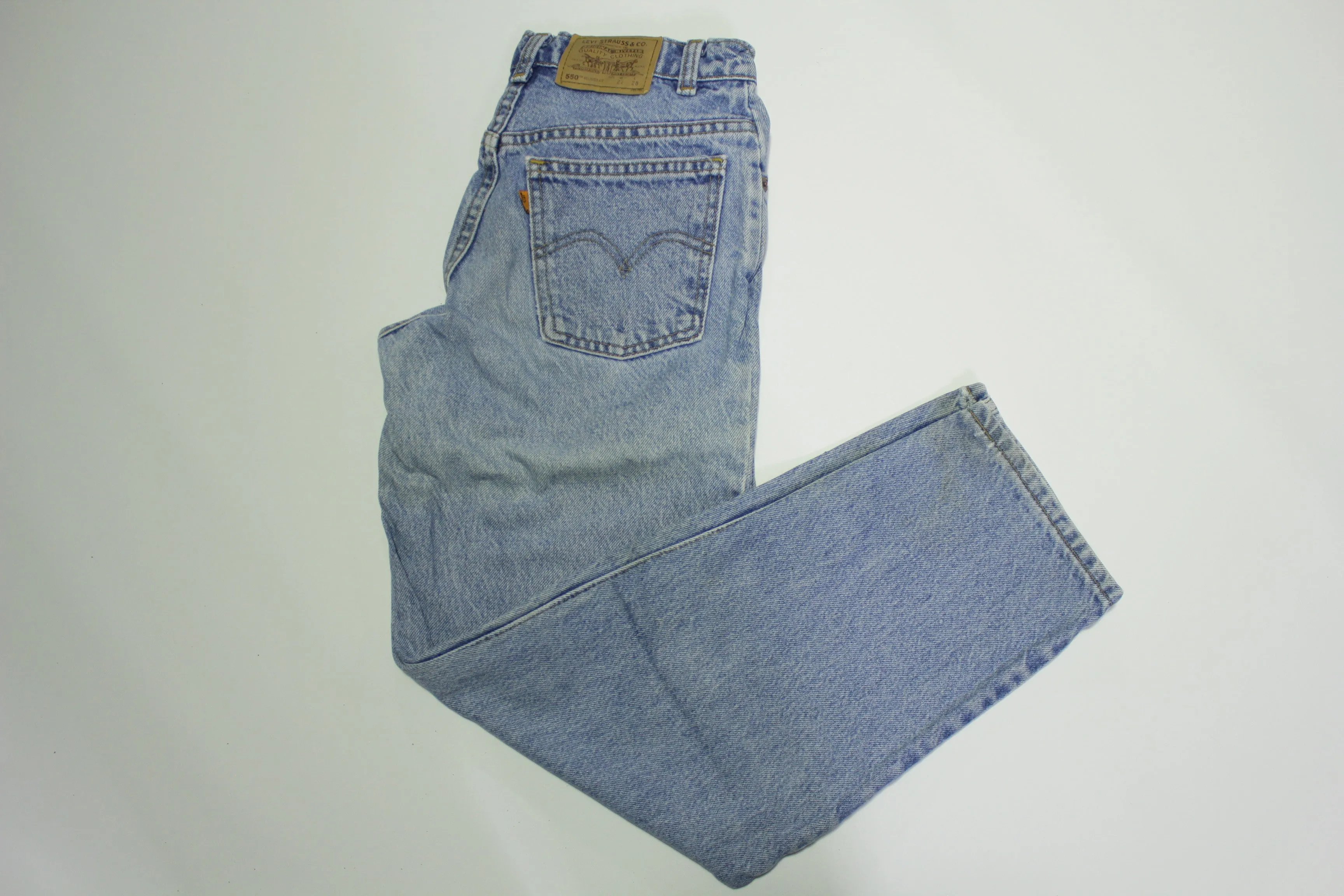 Levis Vintage 90's 550 Made in Canada Orange Tab Blue Denim Jeans