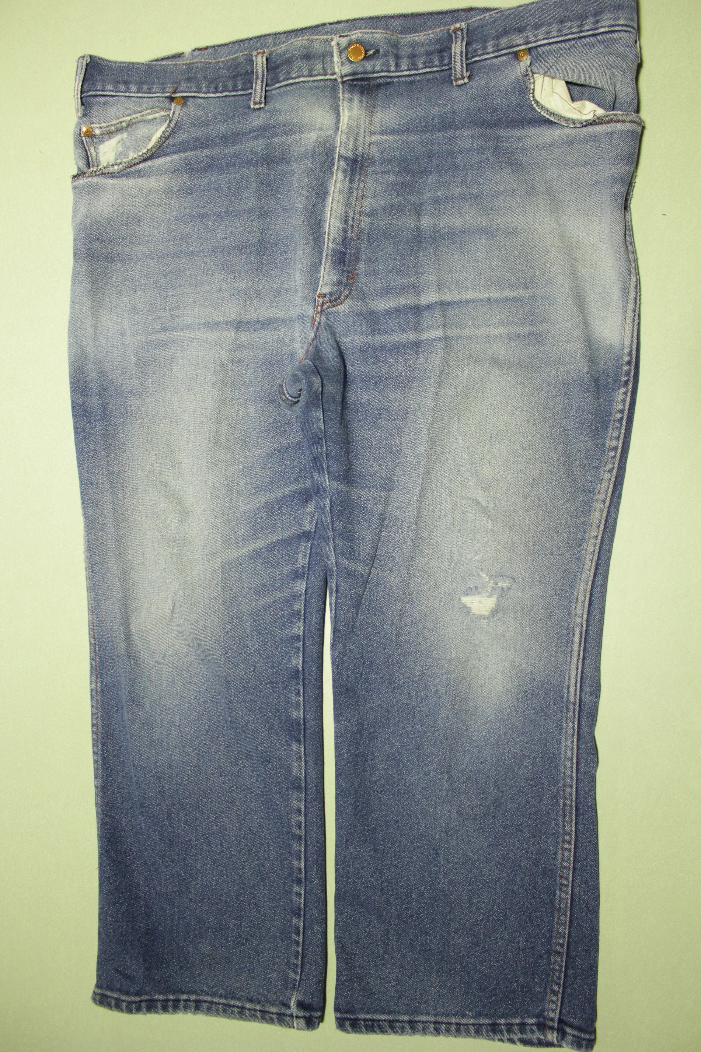 Long Haul Big Boy Made in USA 44x25 Vintage Denim Blue Jeans