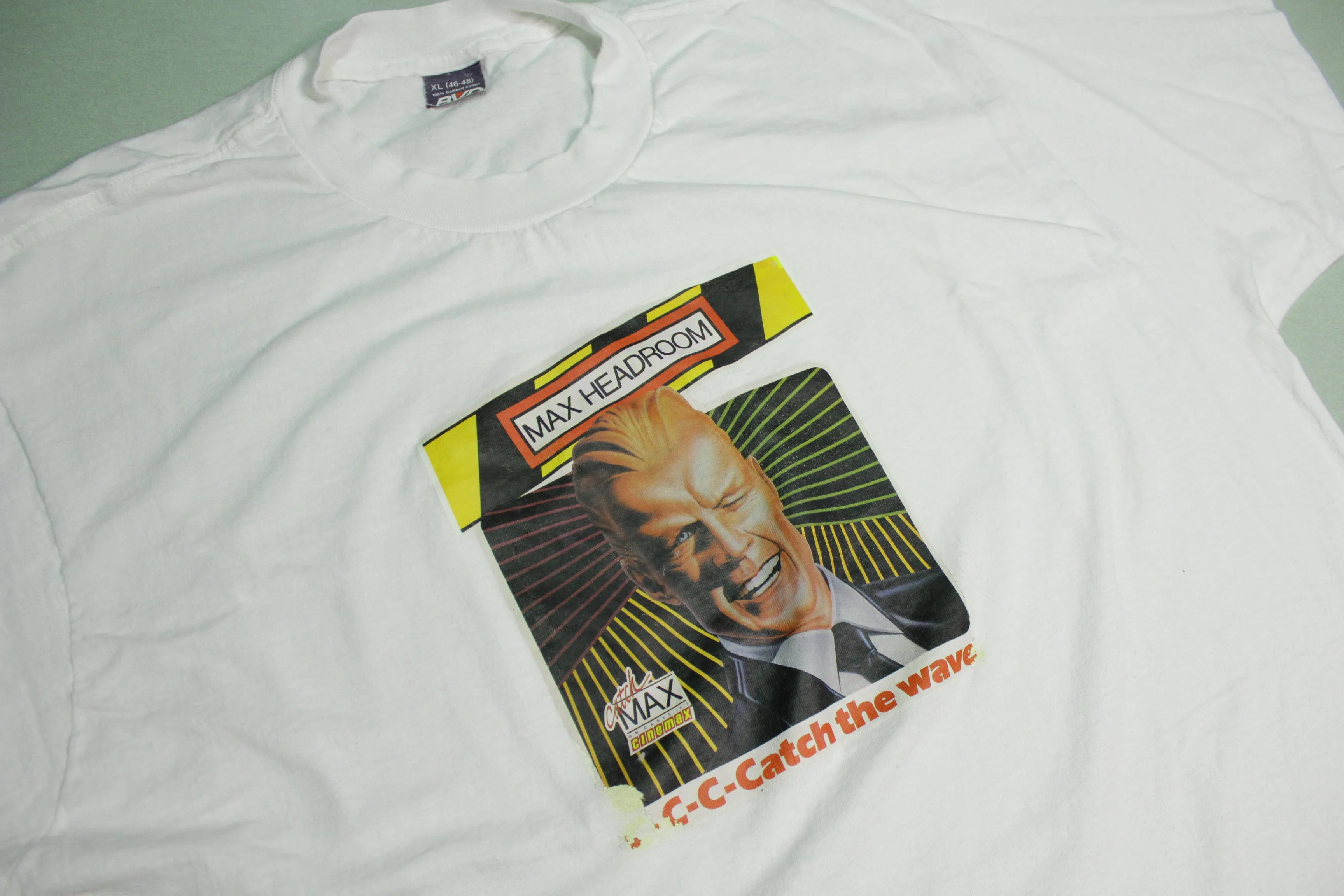 Max Headroom Catch The Wave Coke Cinemax Vintage 80's Single Stitch Coca Cola T-Shirt