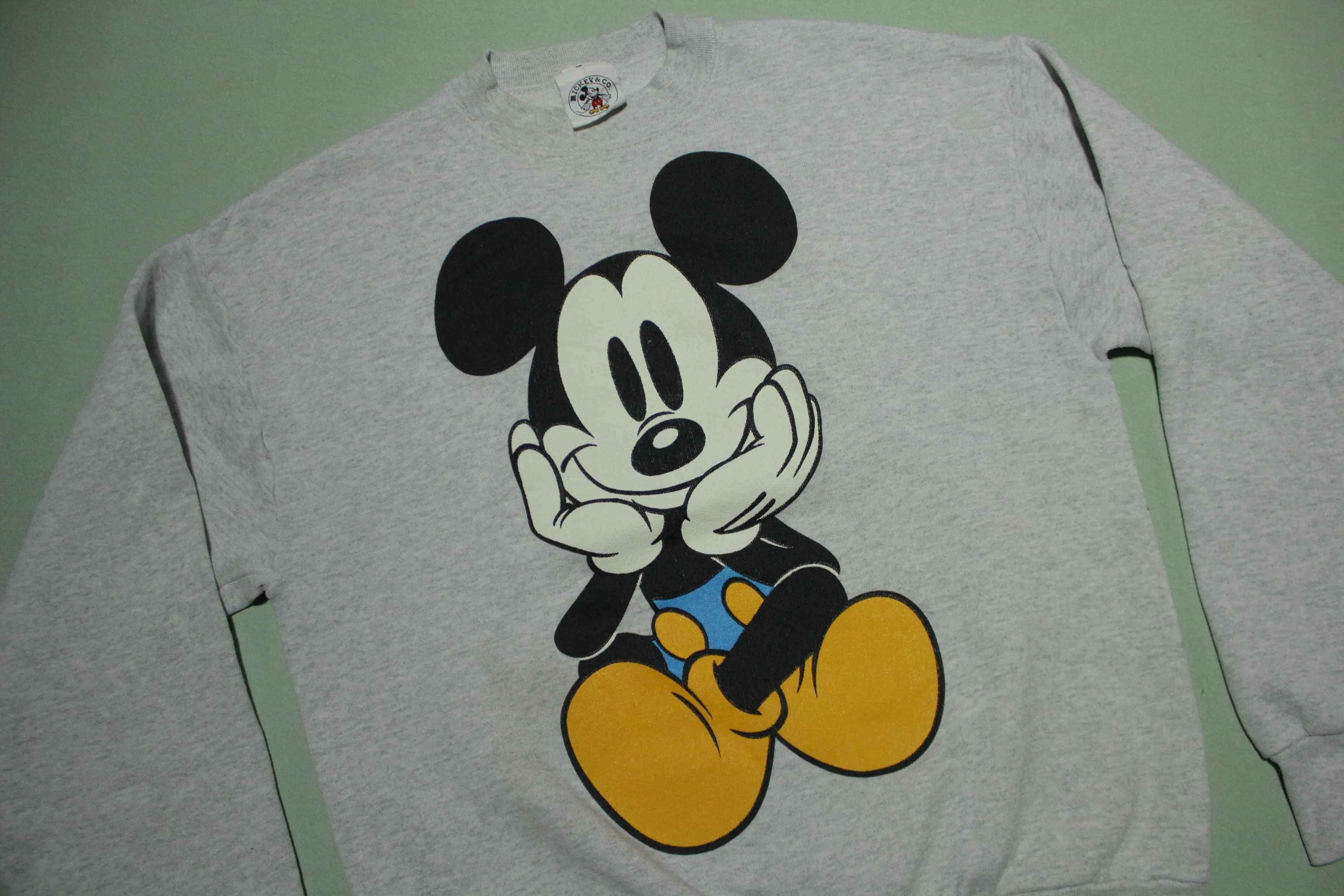 Mickey Mouse Front and Back Side Double Up Vintage 90's USA Crewneck Sweatshirt