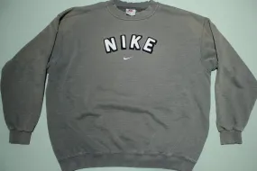 Nike Center Swoosh Vintage 90's Embroidered Big Patch Made in USA Crewneck Sweatshirt