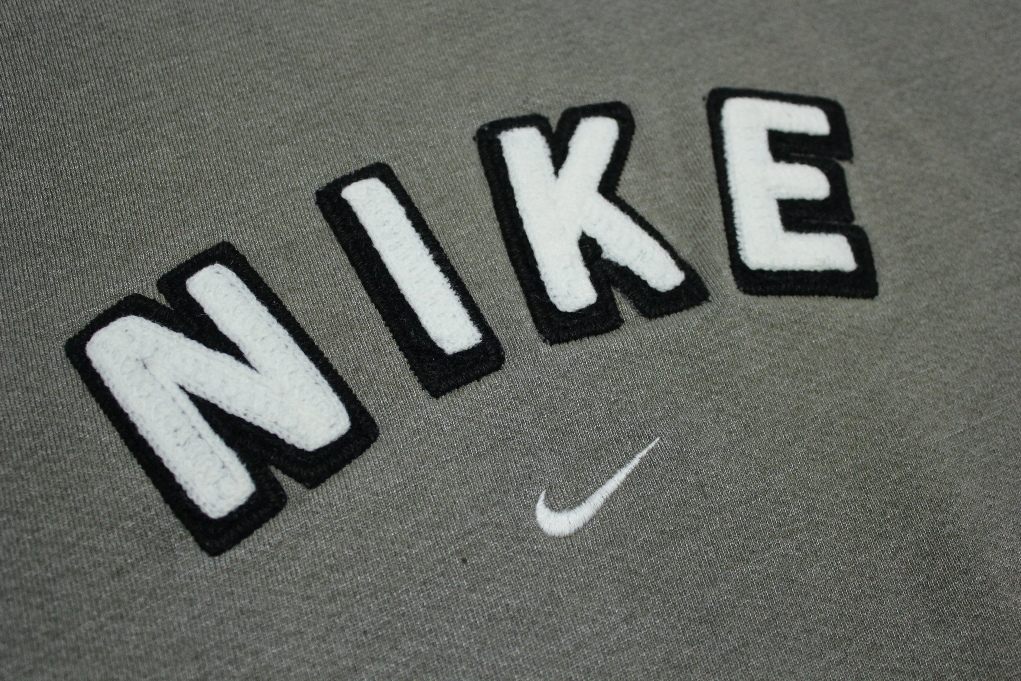 Nike Center Swoosh Vintage 90's Embroidered Big Patch Made in USA Crewneck Sweatshirt