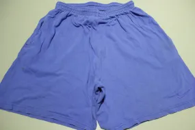 Nike Swoosh Vintage 90's Blue Cotton Gym Basketball Tennis Shorts Drawstring